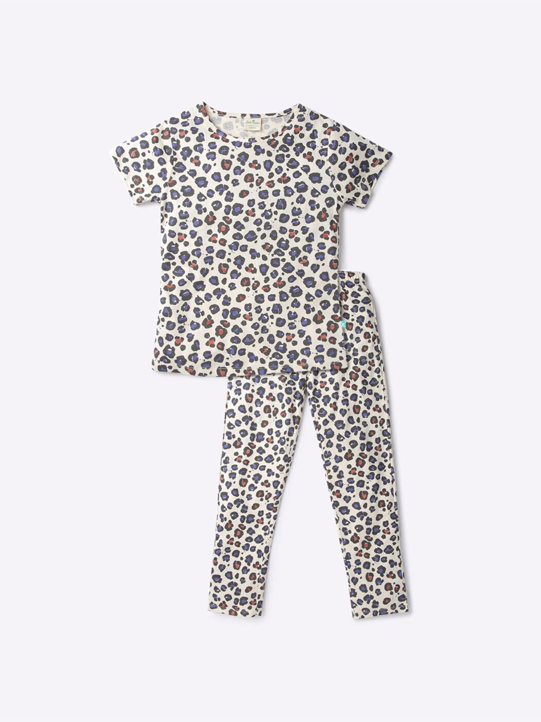 

JusCubs Boys 2 Pieces Printed Pure Cotton Night Suit, White
