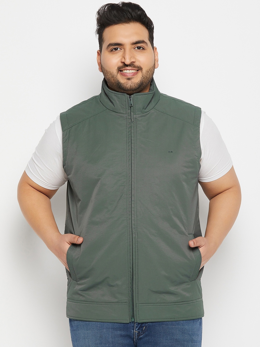 

Okane Men Plus Size Lightweight Bomber Jacket, Sea green