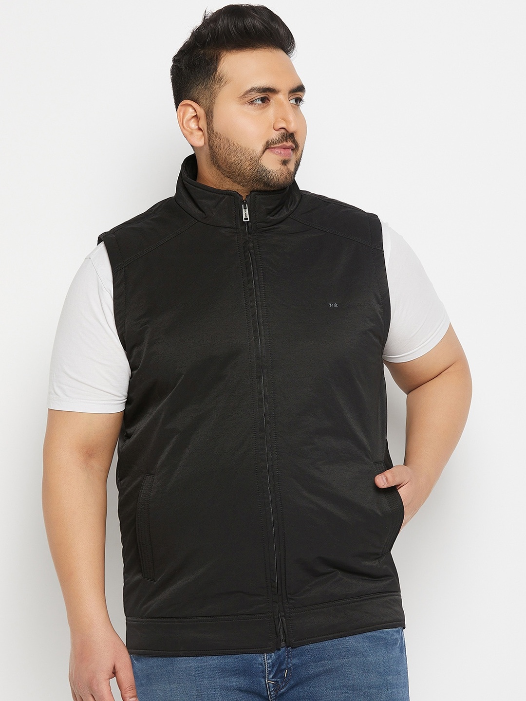 

Okane Men Plus Size Lightweight Bomber Jacket, Black