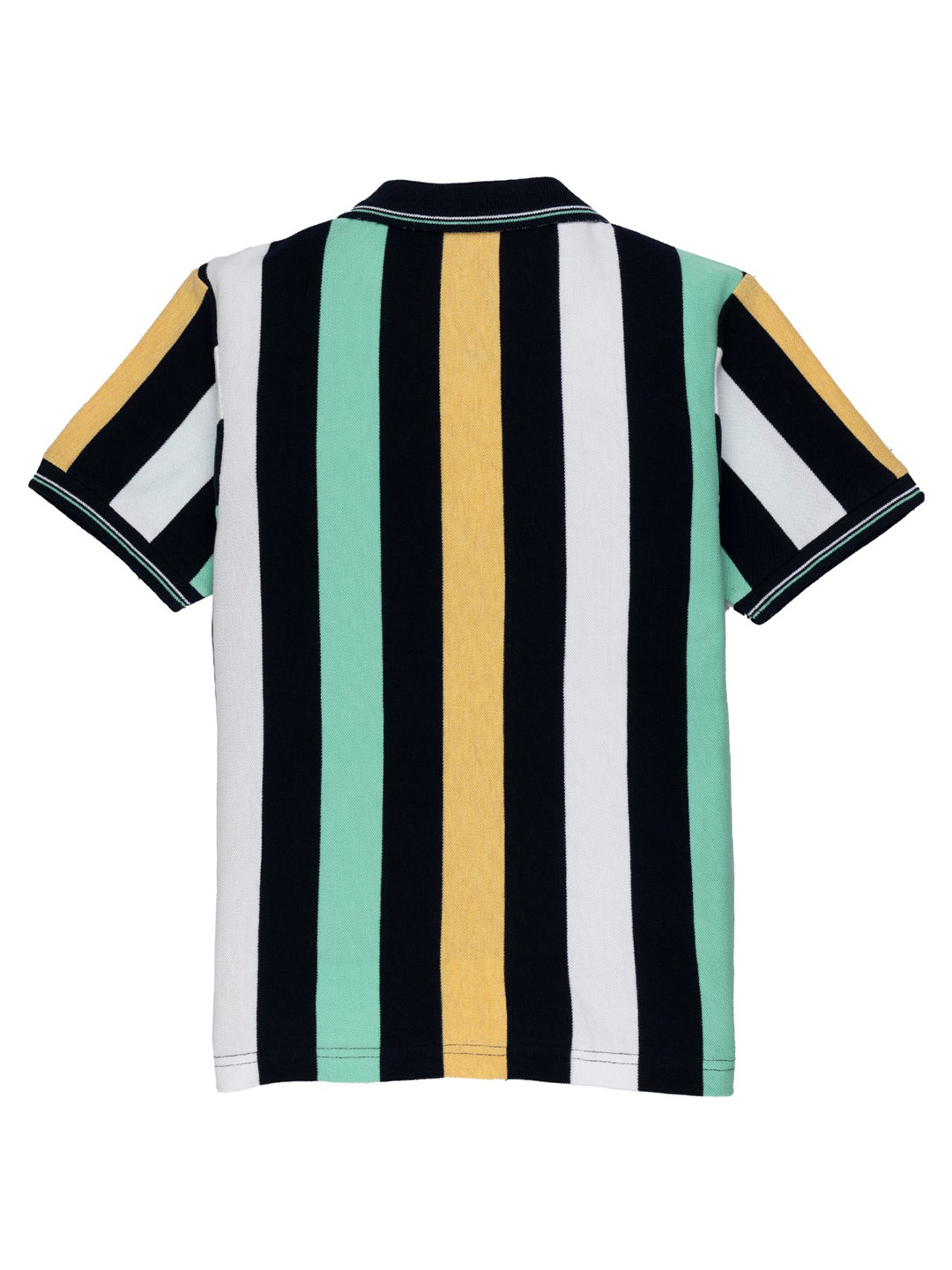 

Status Quo Boys Striped Polo Collar CottonT-shirt, Navy blue