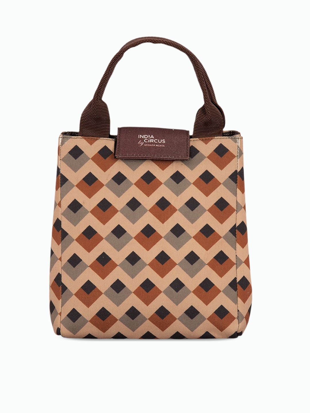 

India Circus by Krsnaa Mehta Tiled Inception Lunch Bag, Brown