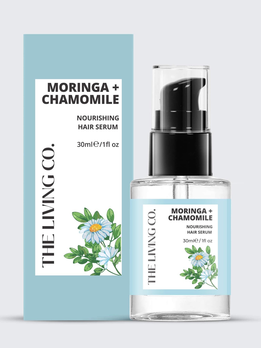 

THE LIVING CO. Moringa & Chamomile Nourishing Hair Serum - 30ml, Blue