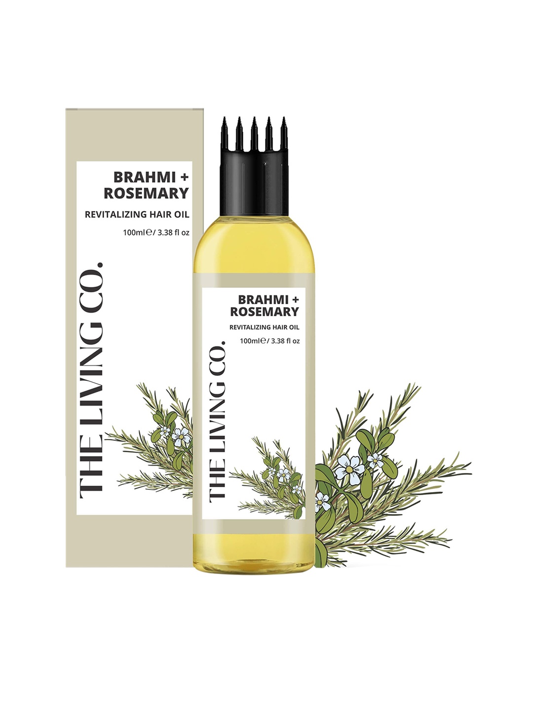 

THE LIVING CO. Brahmi & Rosemary Revitalizing Hair Oil - 100 ml, White