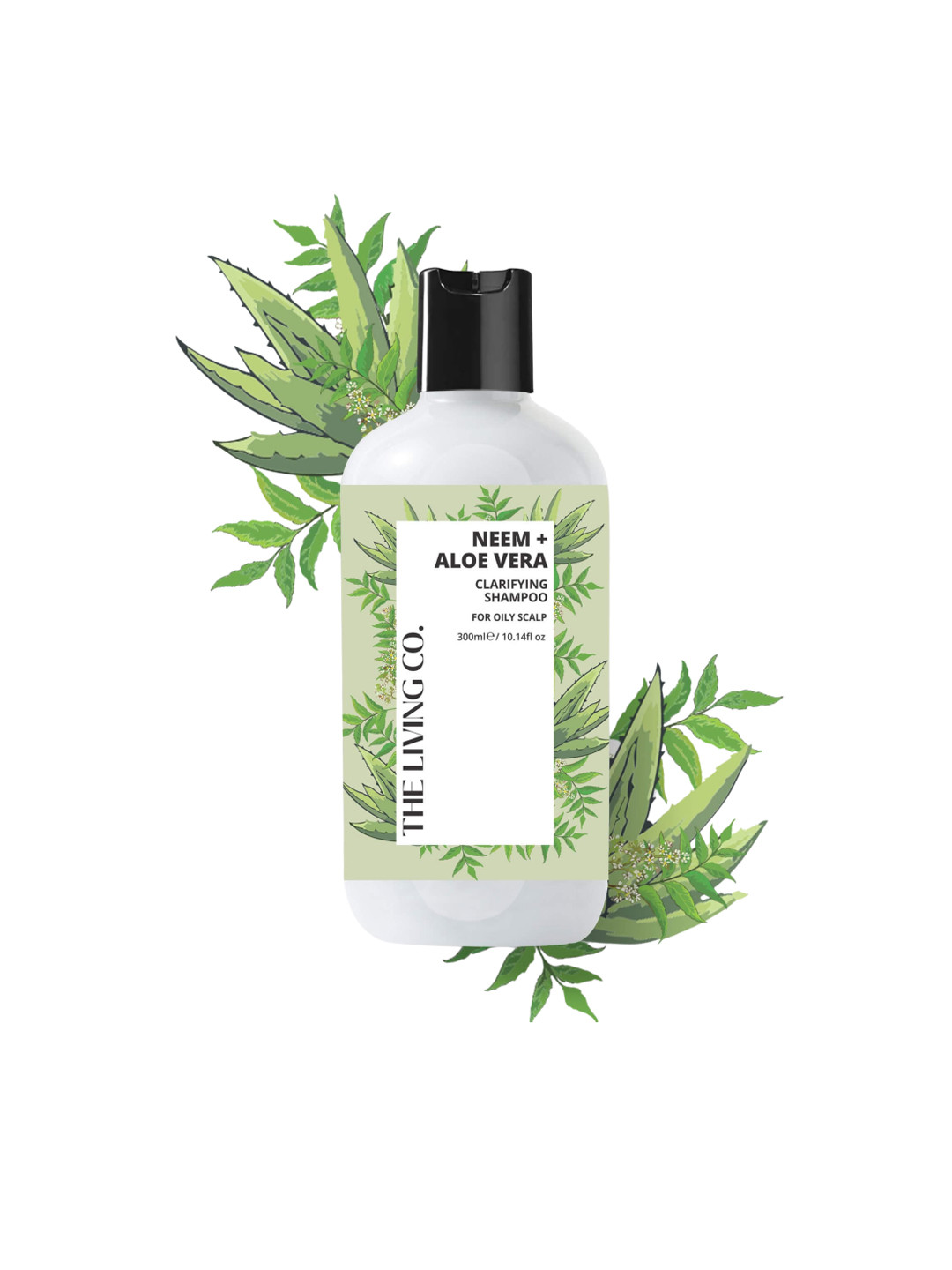 

THE LIVING CO. Neem & Aloe Vera Clarifying Shampoo - 300ml, White