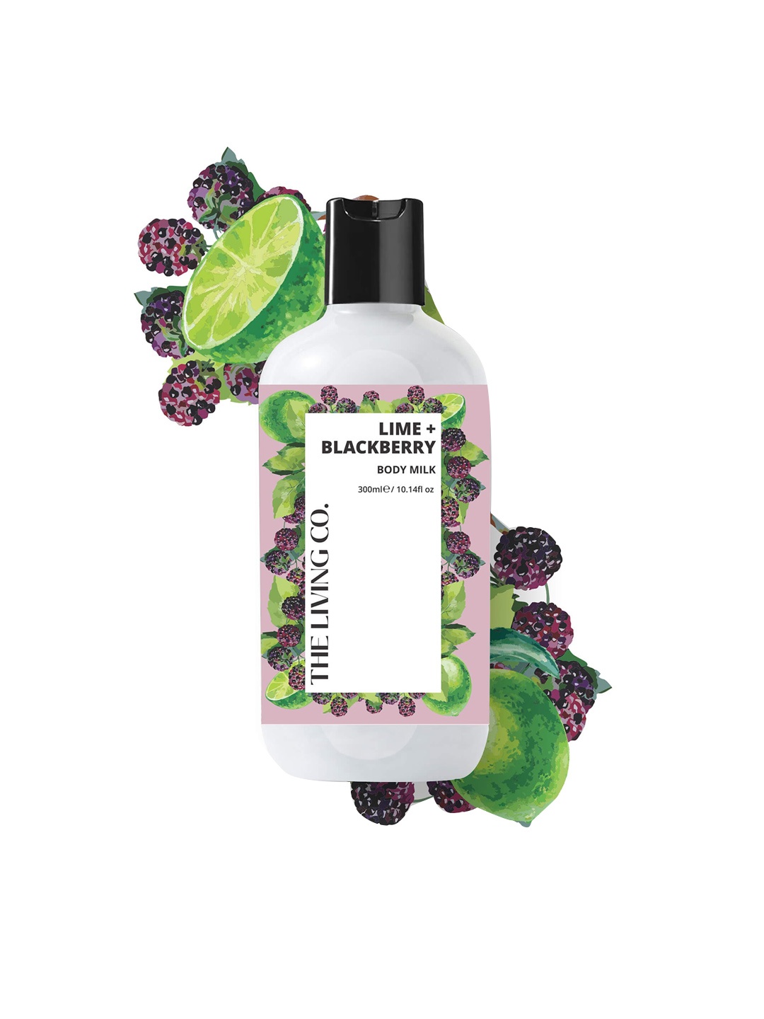 

THE LIVING CO. Skin Care + Beauty Lime & Blackberry Body Milk 300 ml, White