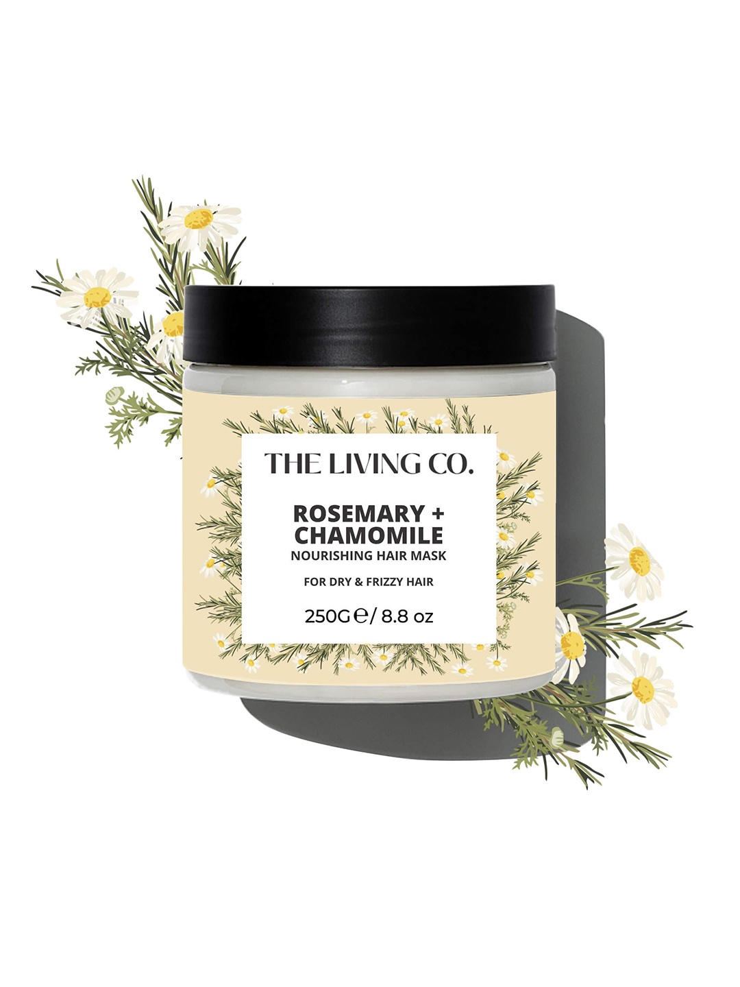 

THE LIVING CO. Rosemary & Chamomile Nourishing Hair Mask - 250 g, White