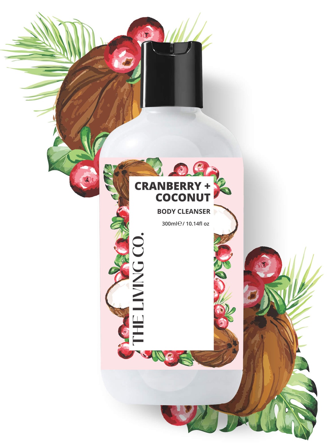 

THE LIVING CO. Cranberry & Coconut Body Cleanser - 300ml, Pink