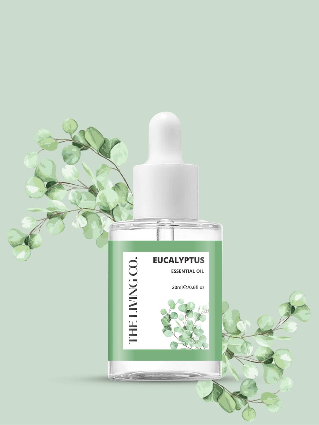 

THE LIVING CO. Eucalyptus Essential Oil - 20 ml, Green