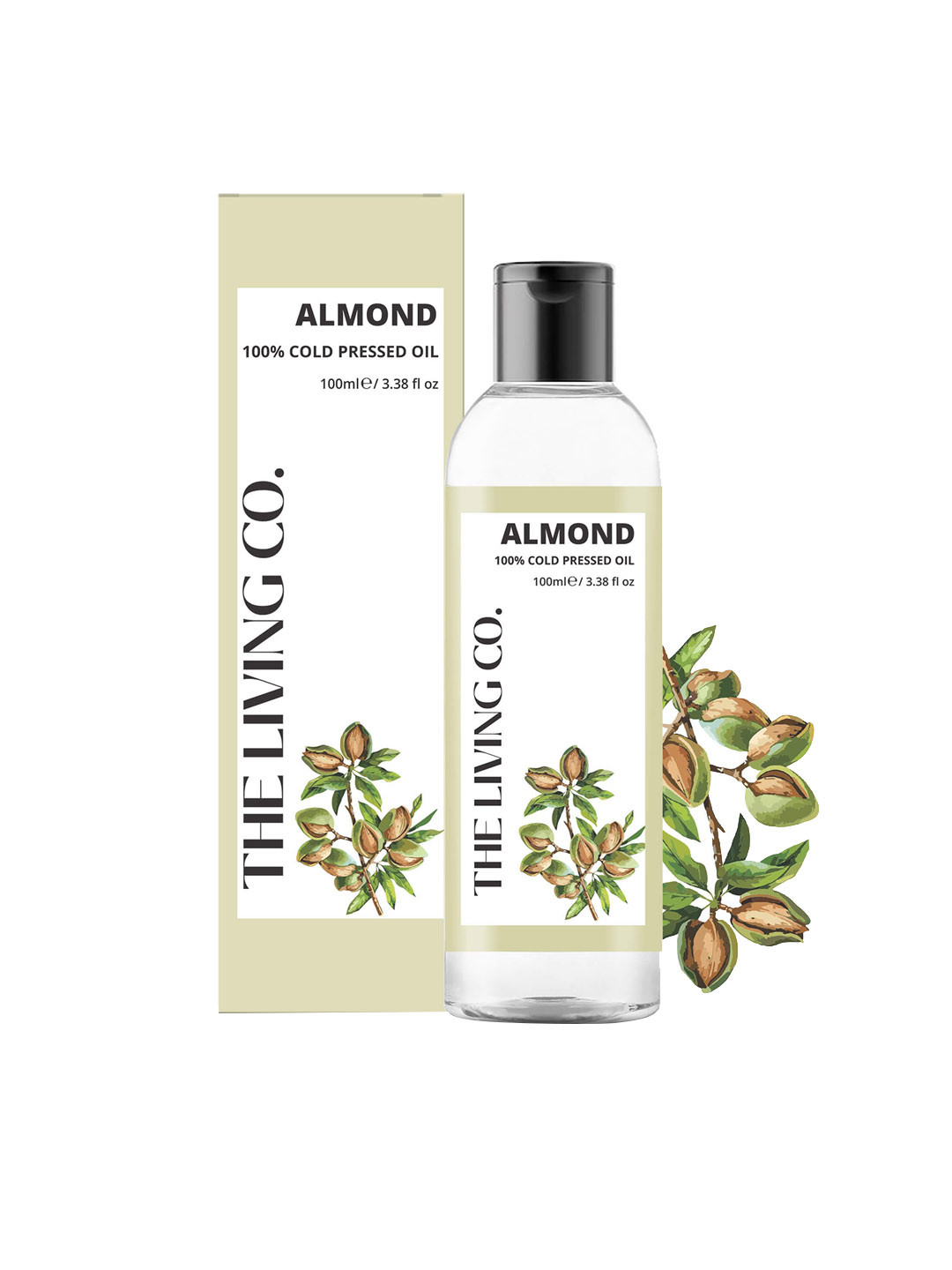 

THE LIVING CO. Almond Carrier Hair Oil - 100 ml, Transparent
