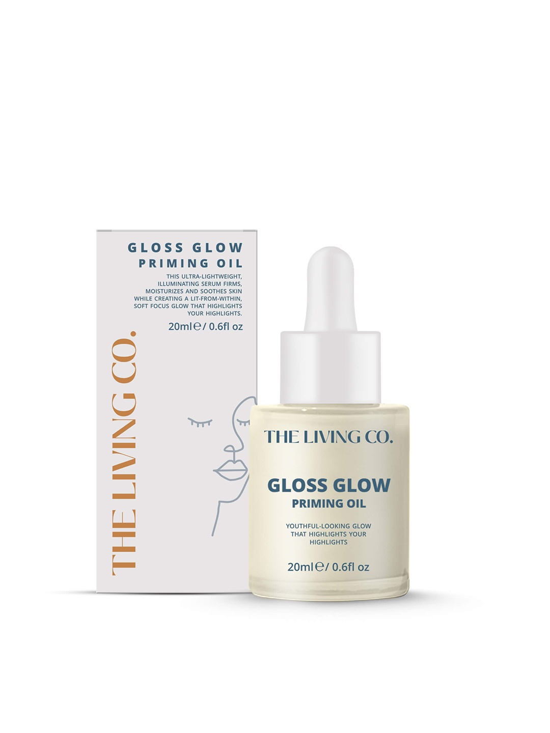 

THE LIVING CO. Gloss Glow Priming Oil 20 ml - Daylite, White