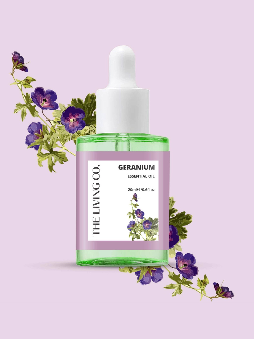 

THE LIVING CO. Geranium Essential Oil - 20 ml, Lavender