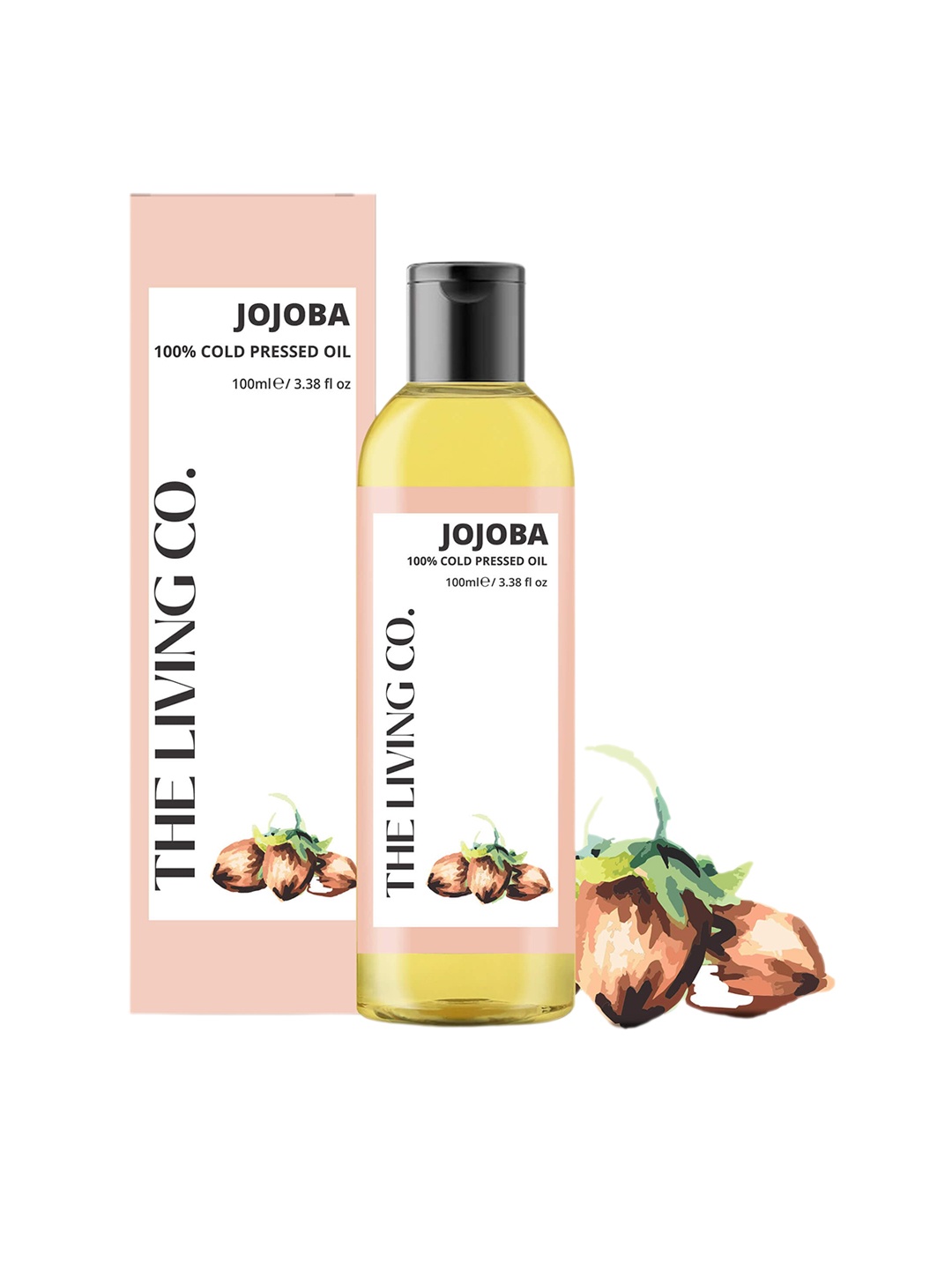 

THE LIVING CO. Jojoba Carrier Oil Hair Oil 100 ml, Peach