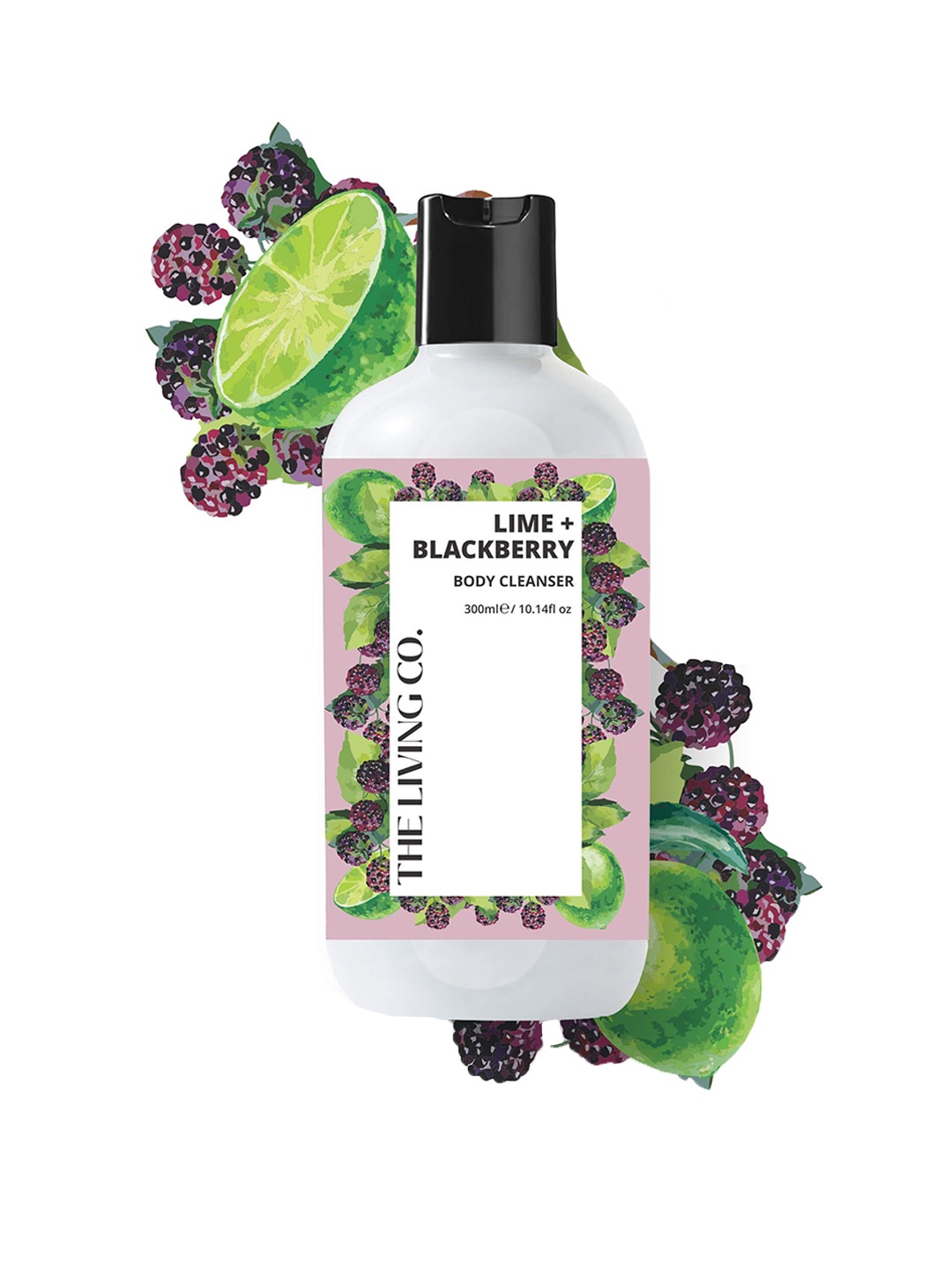 

THE LIVING CO. Vegan Lime & Blackberry Body Cleanser - 300 ml, Purple