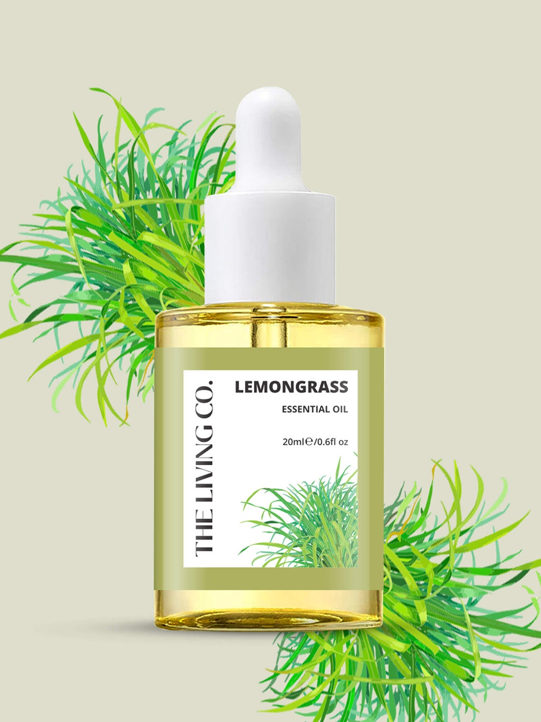 

THE LIVING CO. Lemongrass Essential Oil - 20ml, Transparent