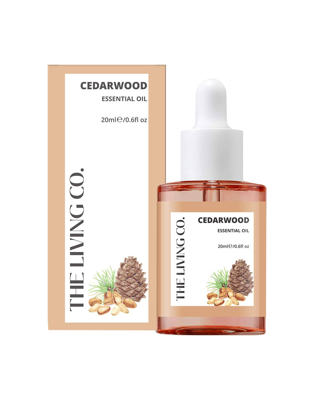 

THE LIVING CO. Cedarwood Essential Oil 20 ml, Transparent