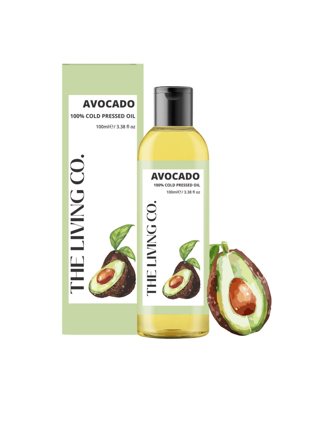 

THE LIVING CO. Avocado Carrier Oil Hair Oil 100 ml, Transparent
