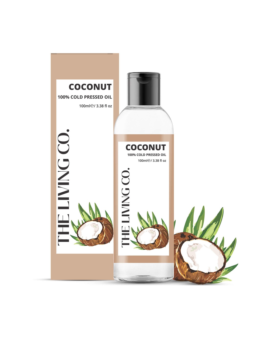 

THE LIVING CO. Coconut Carrier Oil Hair Oil 100 ml, Transparent