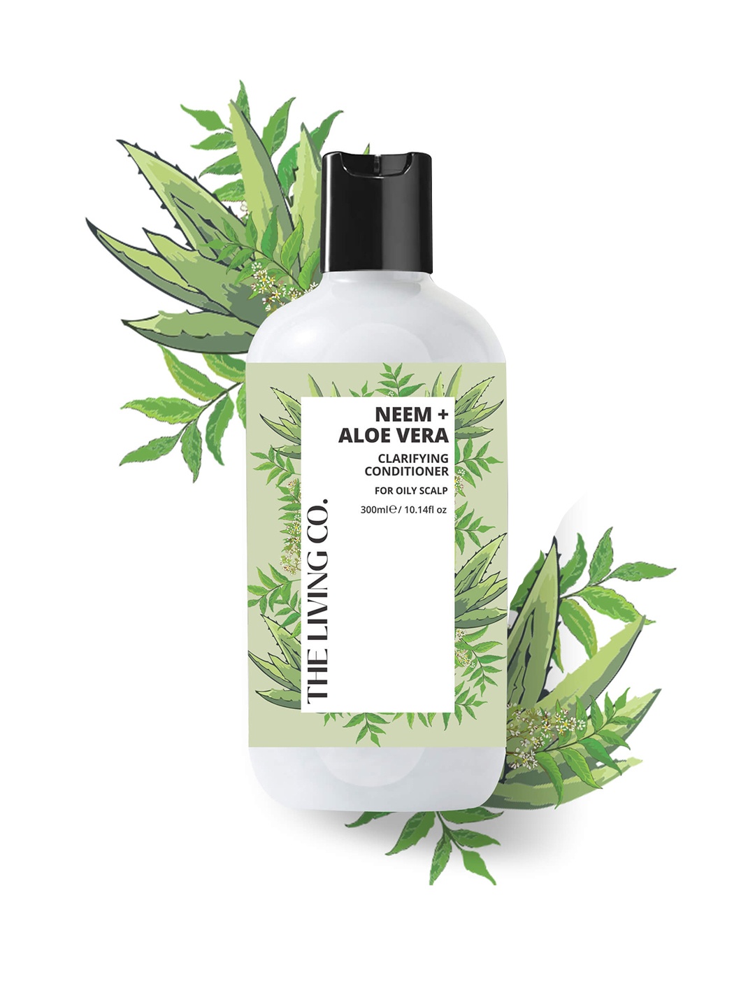 

THE LIVING CO. Clarifying Neem & Aloe Vera Conditioner 300 ml, White