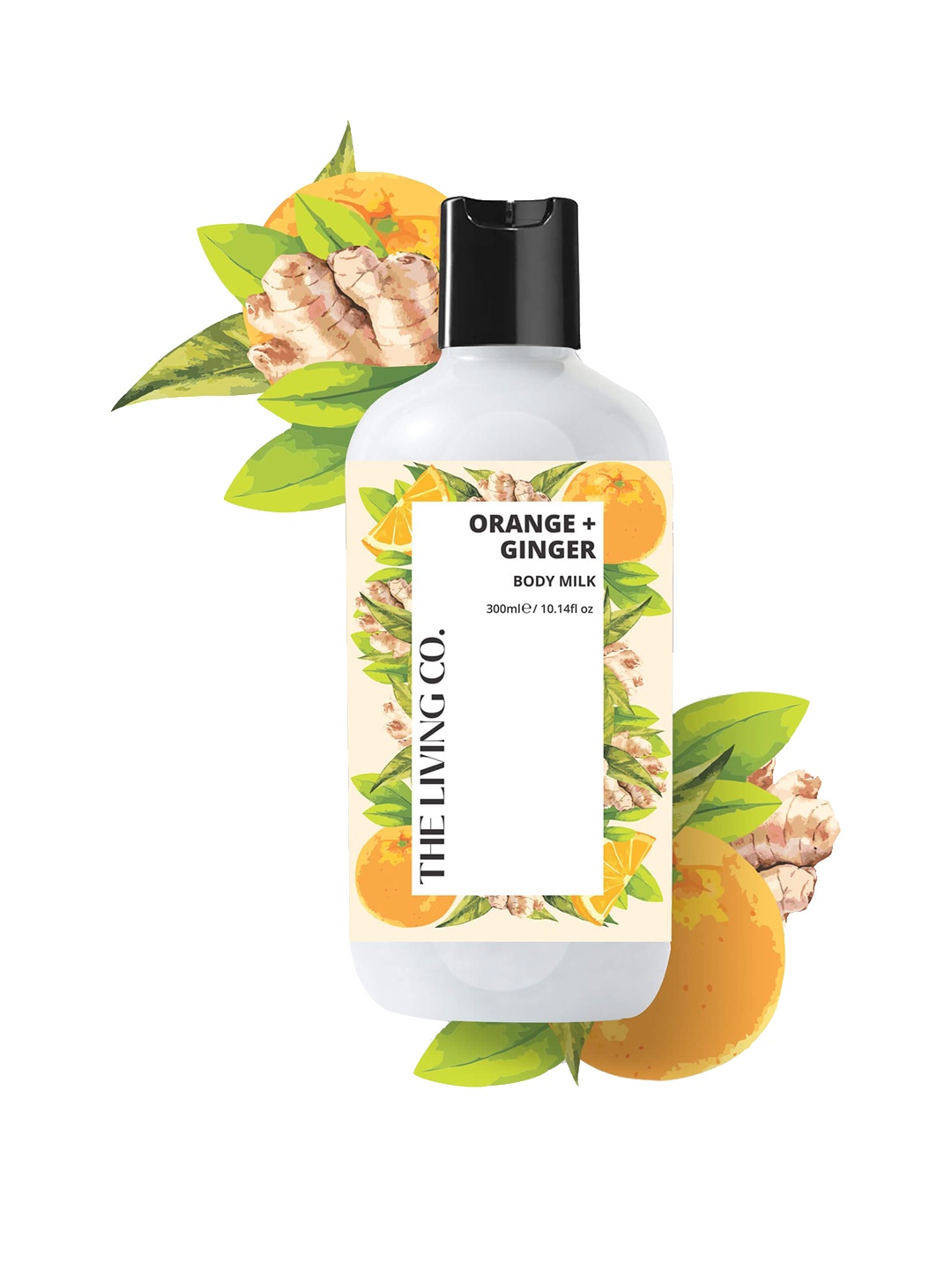 

THE LIVING CO. Orange & Ginger Body Milk 300 ml, White