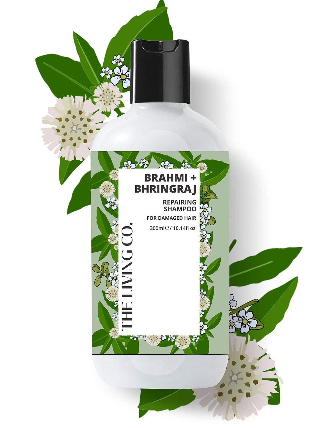 

THE LIVING CO. Brahmi & Bhringraj Repairing Shampoo 300 ml, White