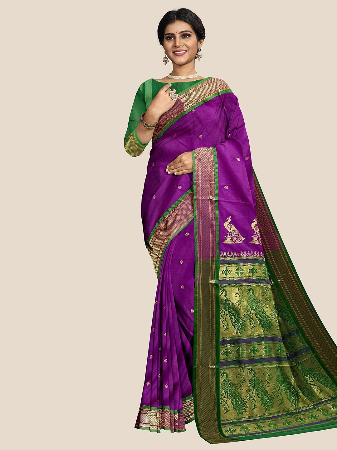 

The Chennai Silks Woven Design Zari Art Silk Saree, Magenta