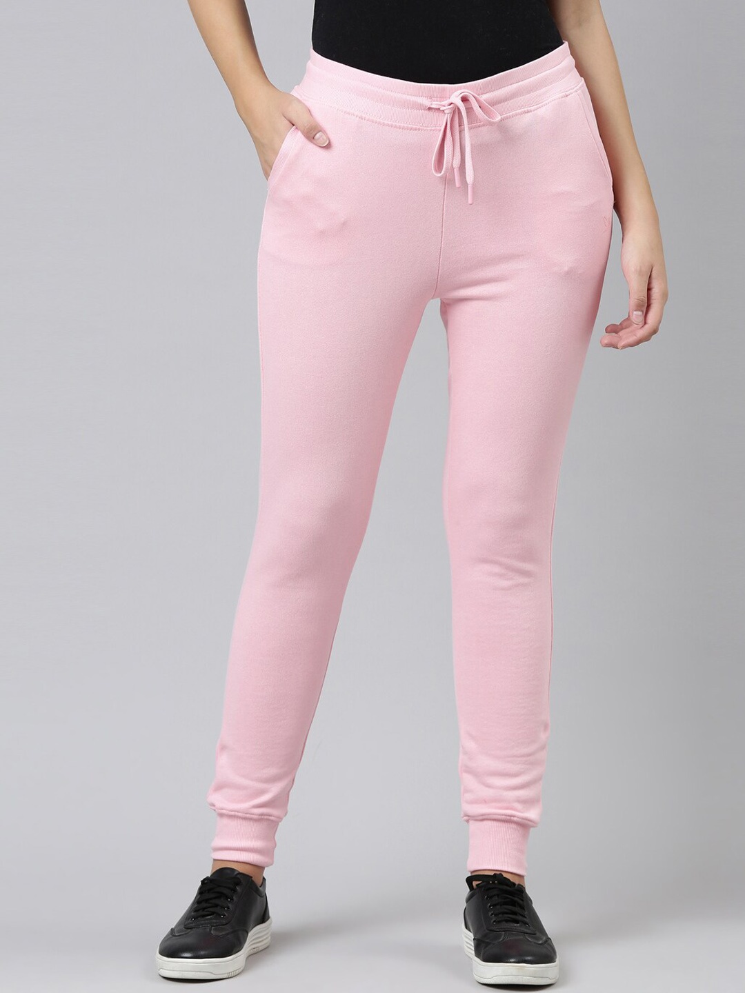 

TWIN BIRDS Women Pure Cotton Regular Fit Joggers, Pink