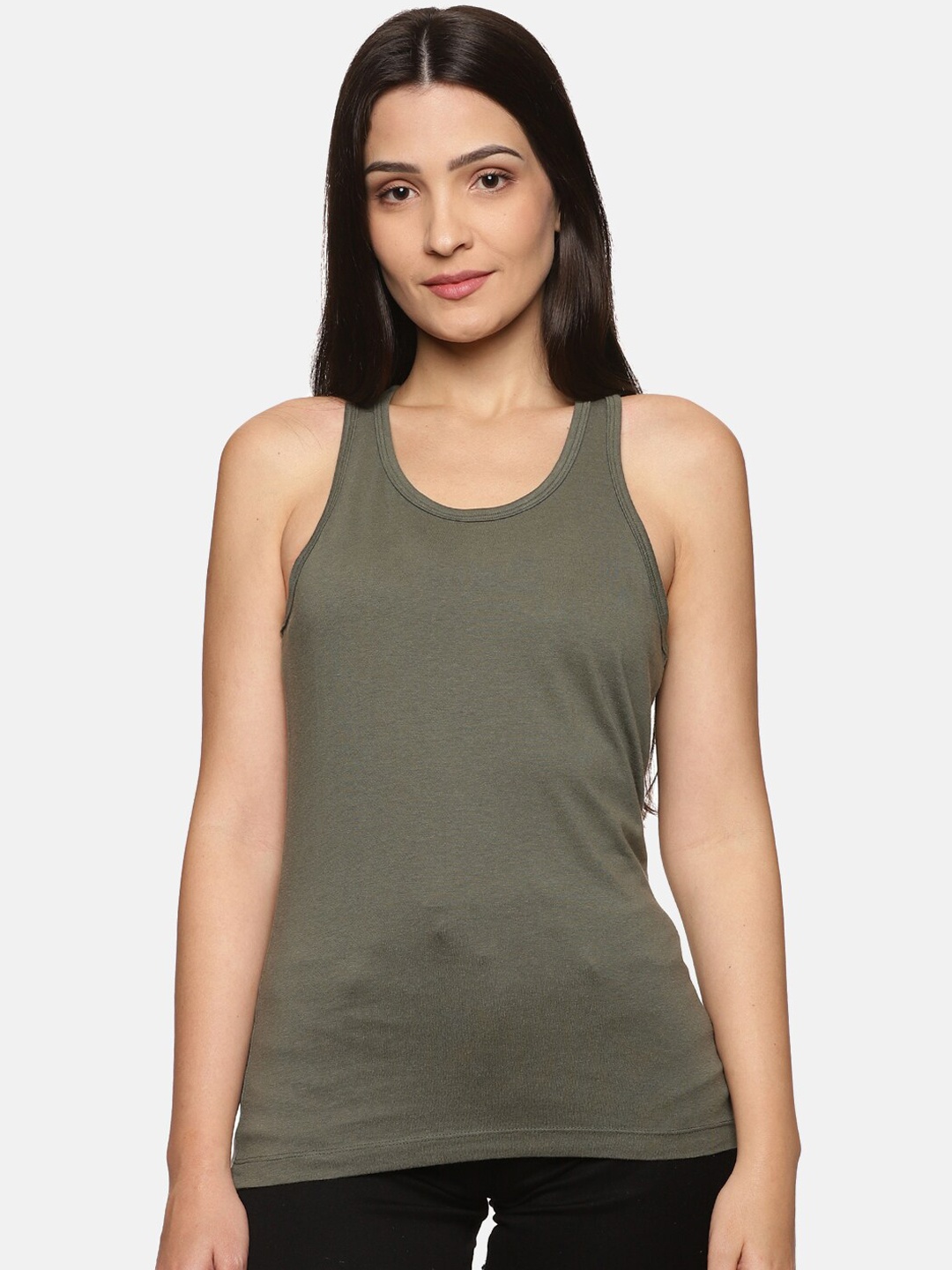 

Tailor & Circus Women Green Pure-Soft Tank Top