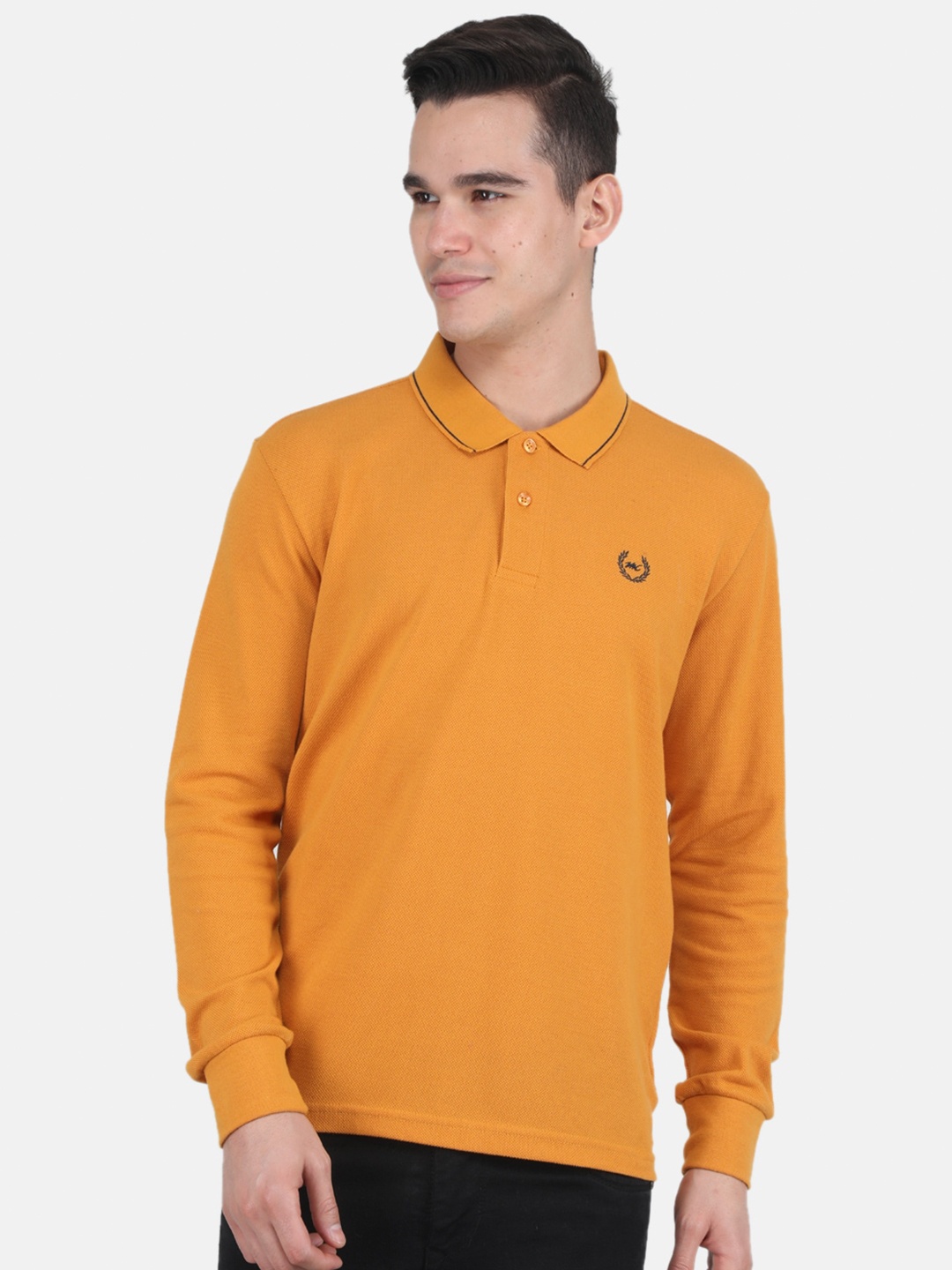 

Monte Carlo Men Plus size Polo Collar T-shirt, Mustard