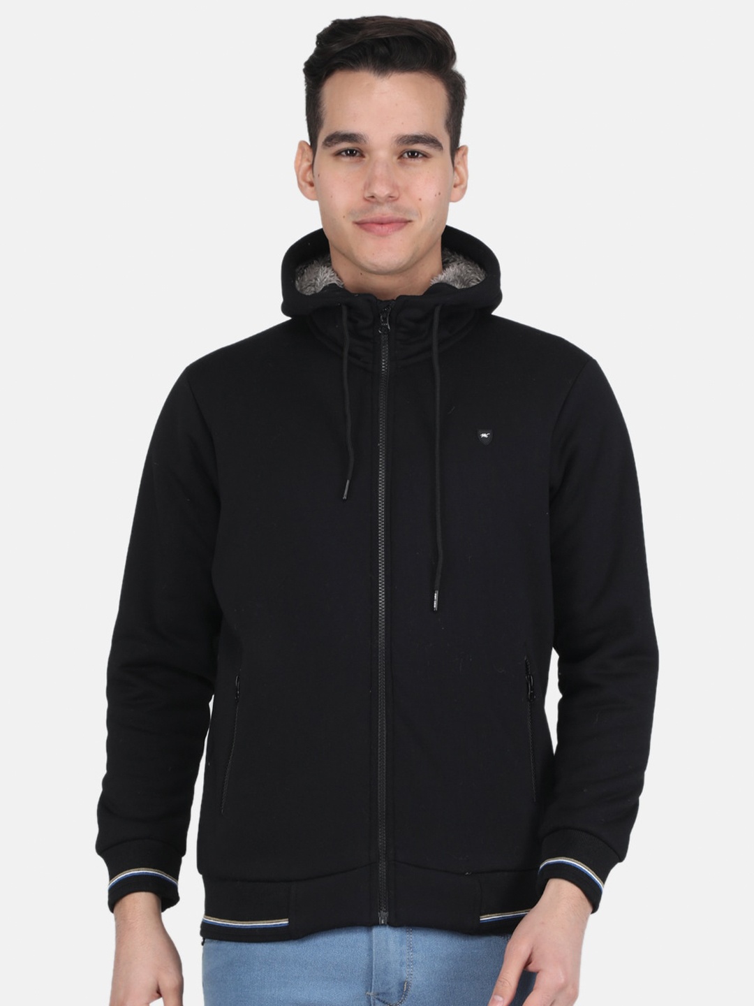 

Monte Carlo Men Plus Size Hooded Cotton Sweatshirt, Black