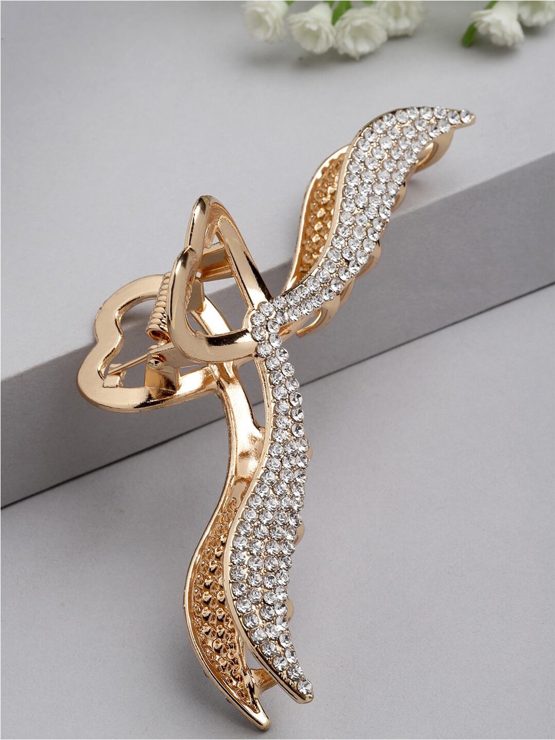 

PANASH Women Embellished Claw Clip, Gold