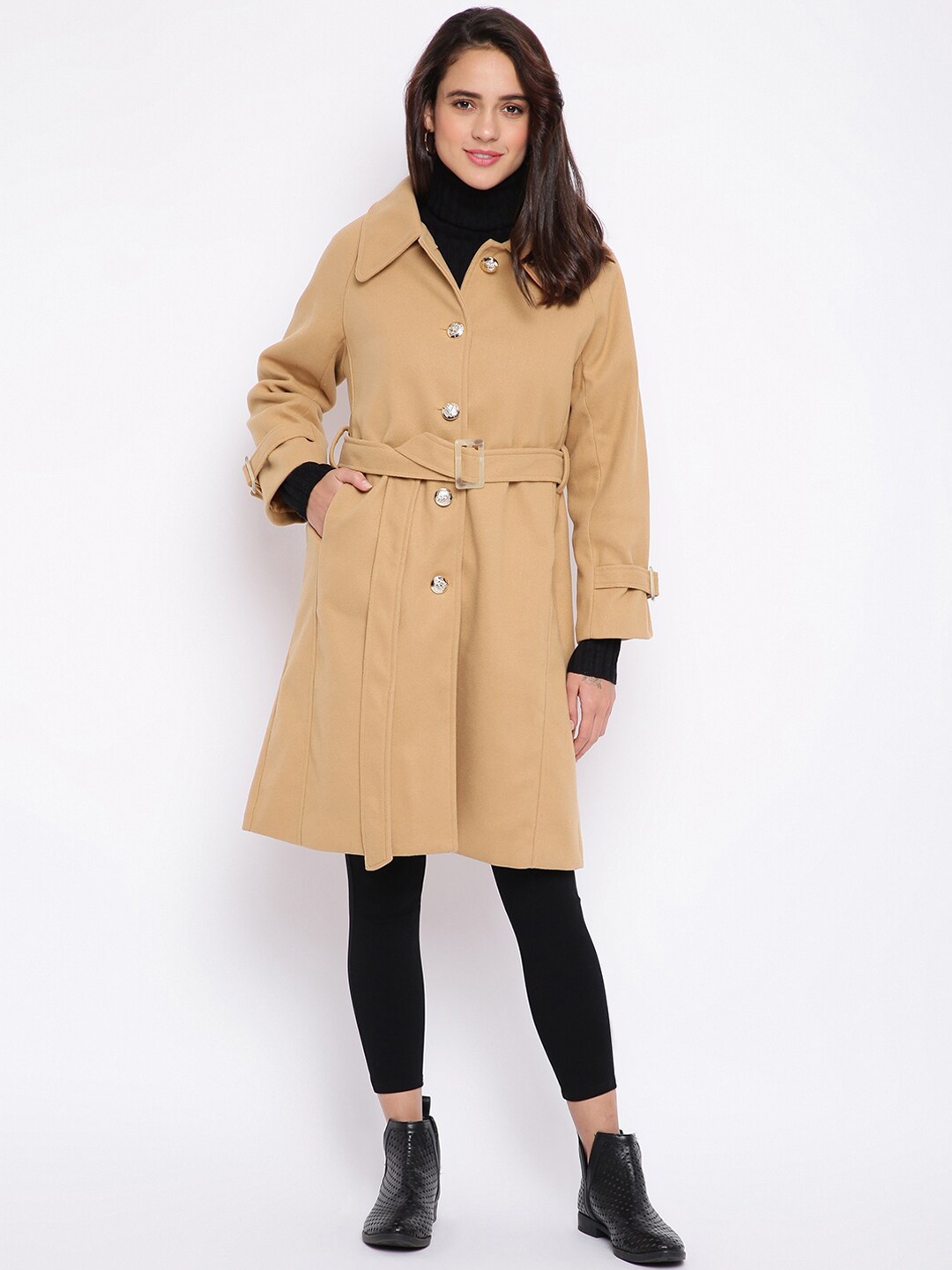 

iki chic Women Single-Breasted Trench Coat, Beige