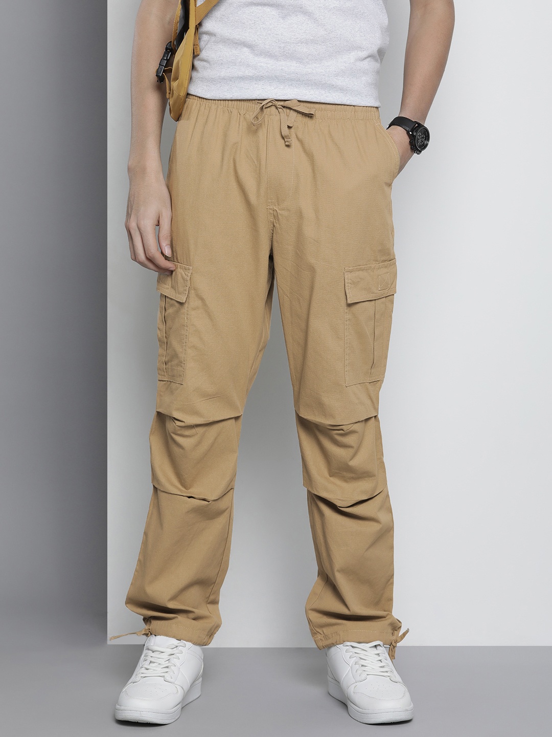 

The Indian Garage Co Loose Fit Cargos, Khaki