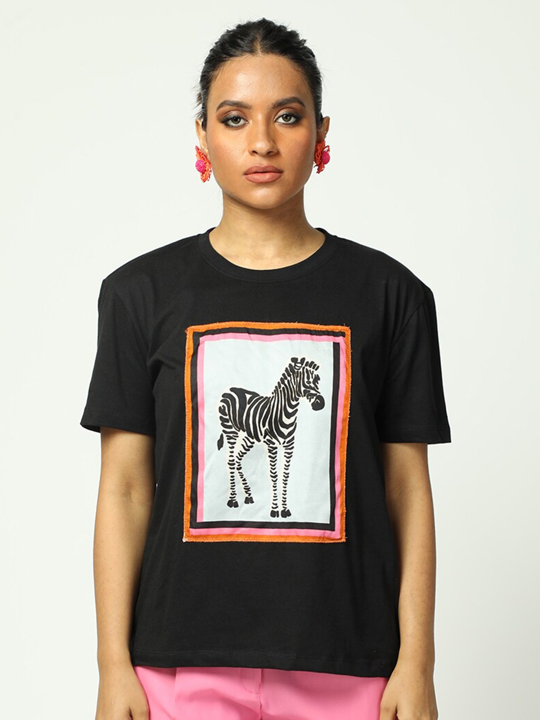

MISSY Graphic Printed T-shirt, Black