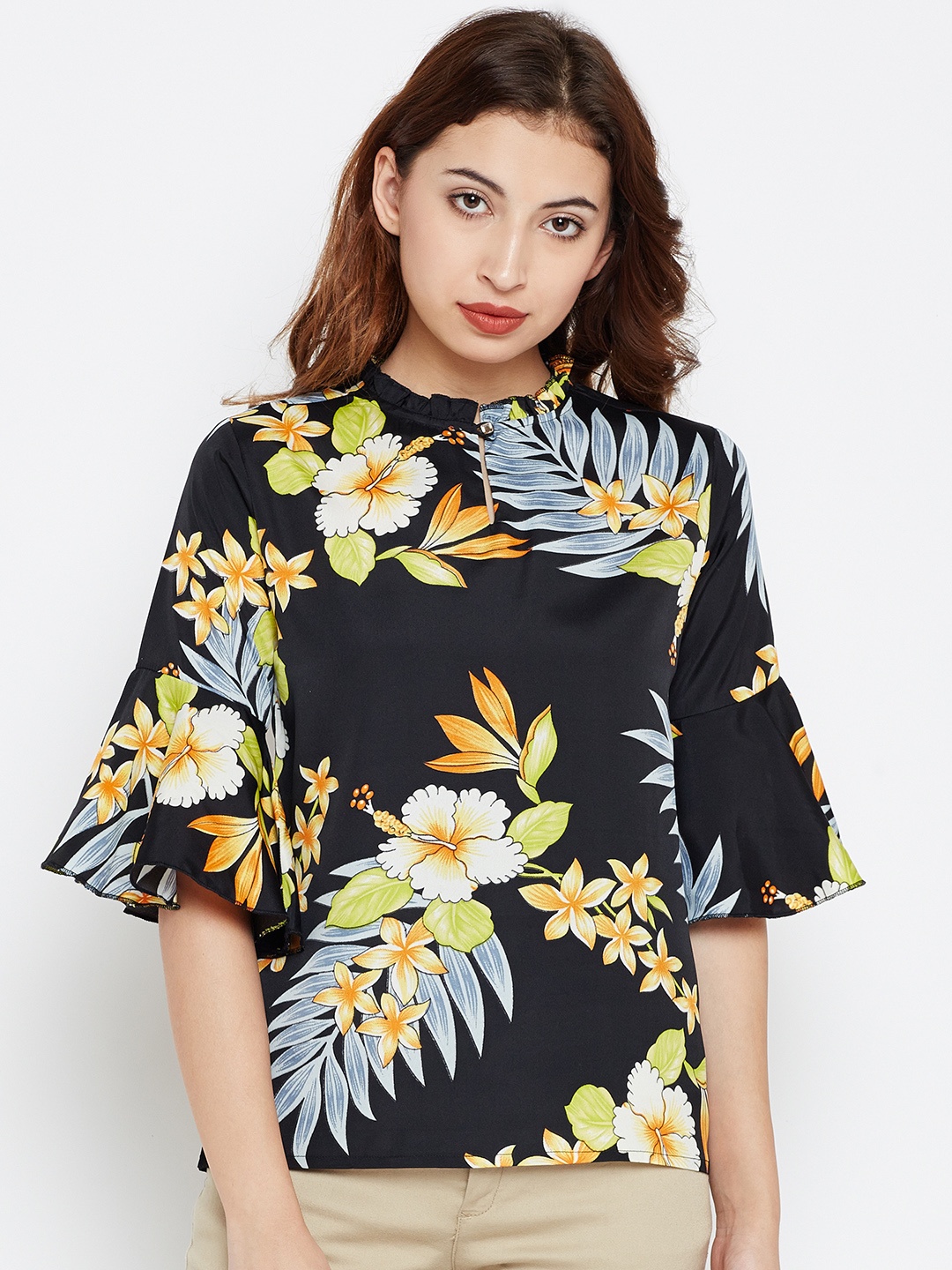 

Style Quotient Women Black Printed Top