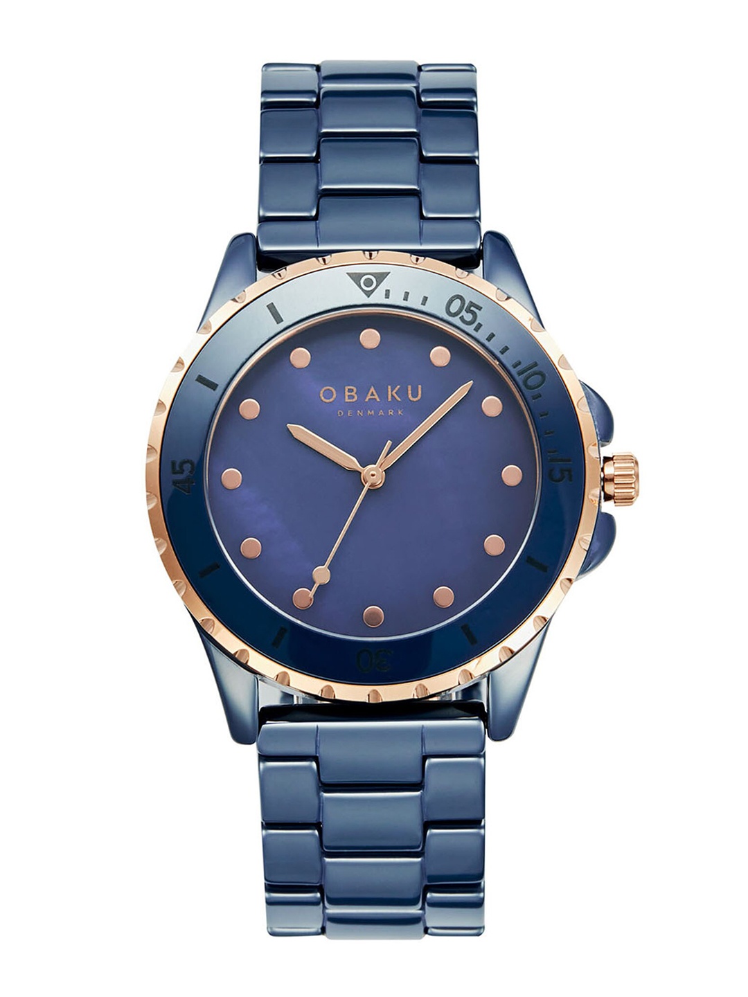 

Obaku Women Ceramic Bracelet Style Straps Analogue Watch V279LXSLCL, Blue