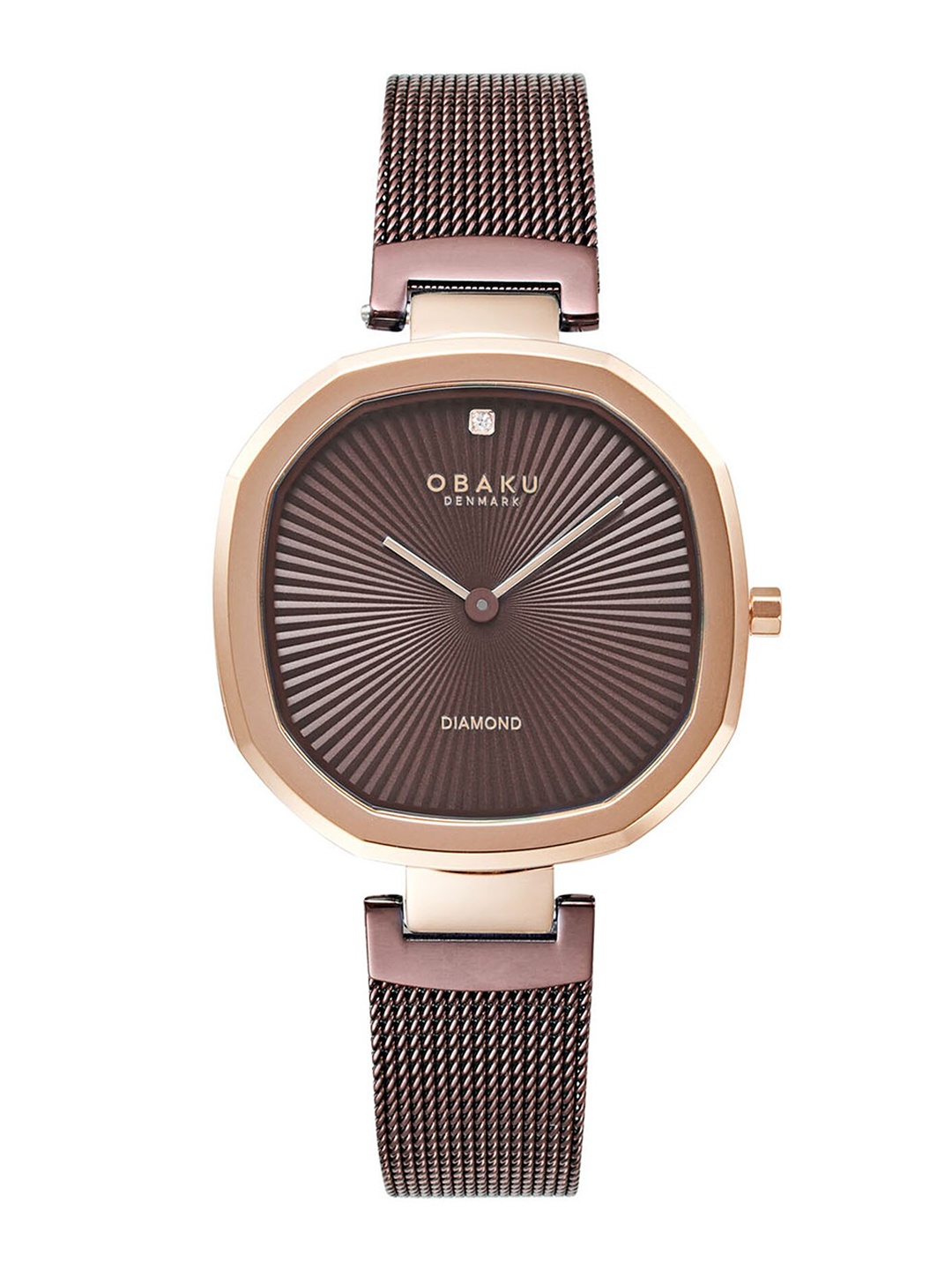 

Obaku Women Stainless Steel Bracelet Style Straps Analogue Watch V277LXVNMN, Brown