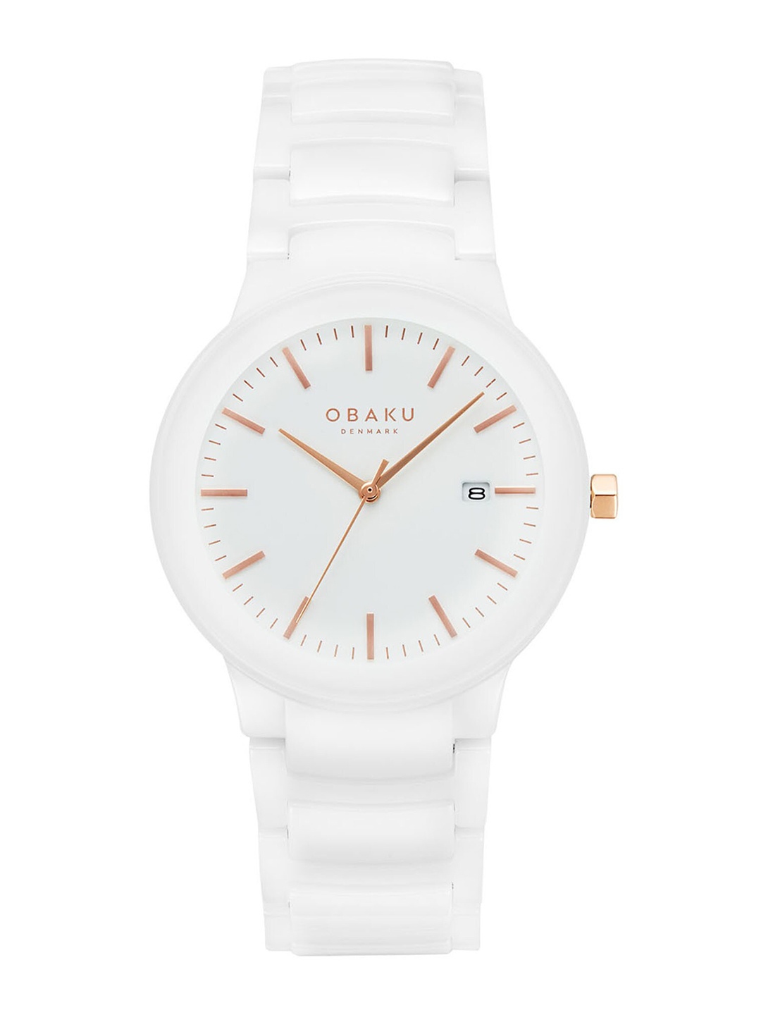

Obaku Women Brass Dial & Ceramic Straps Analogue Watch V280LDWWCW, White