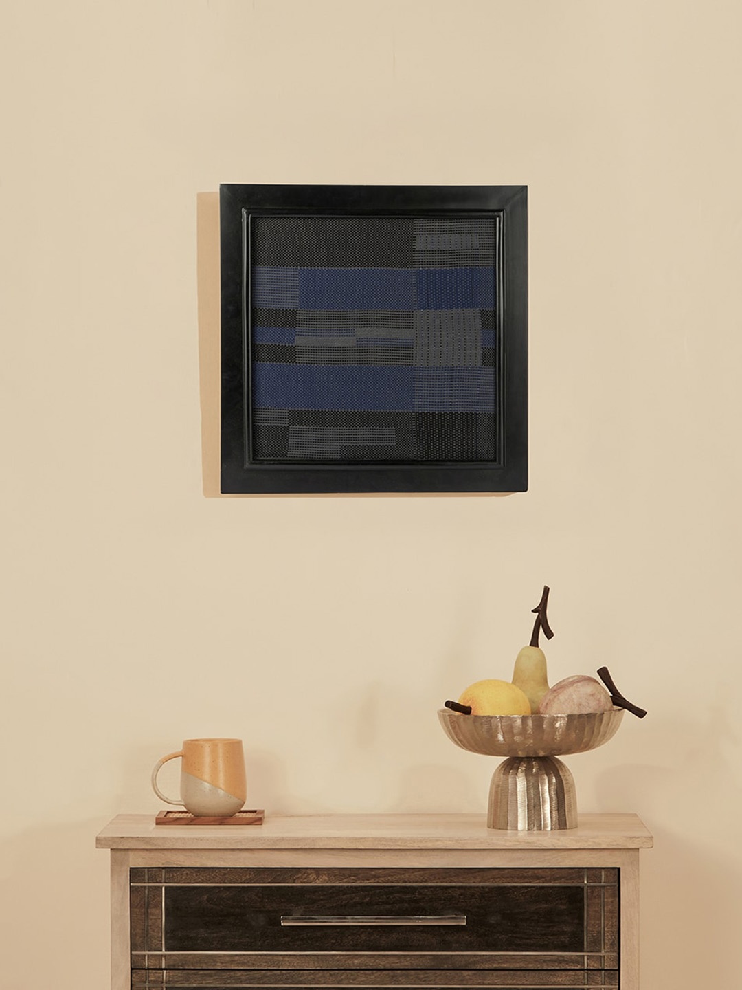 

Fabindia Kavir Blue & Black Wall Art With Frame