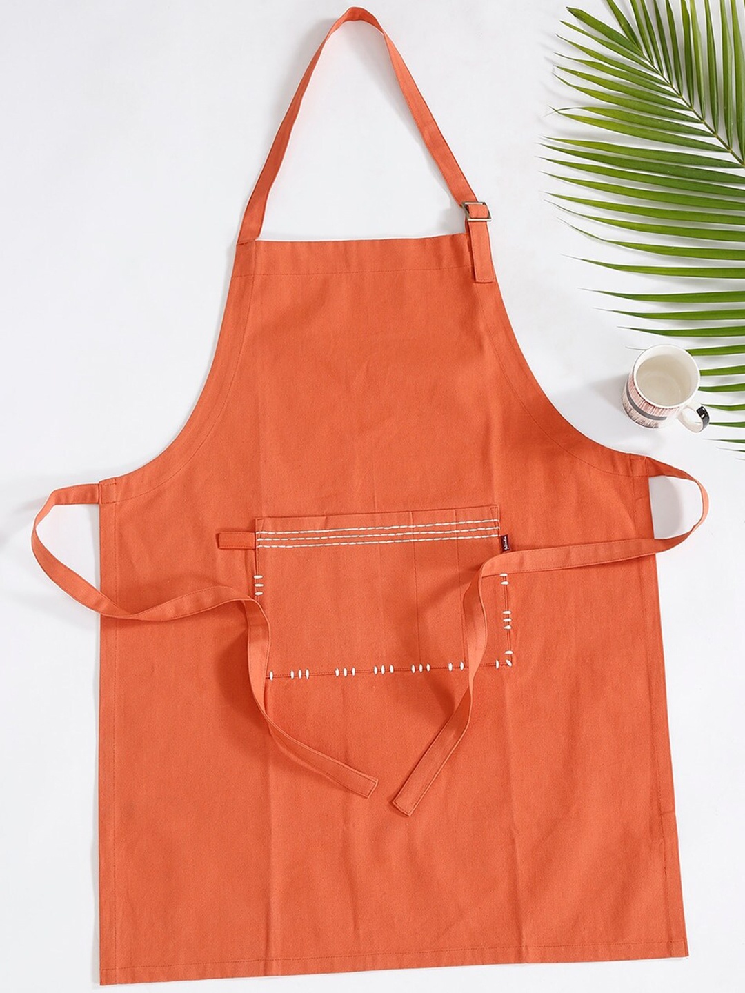 

Fabindia Rust Embroidered Cottton Apron