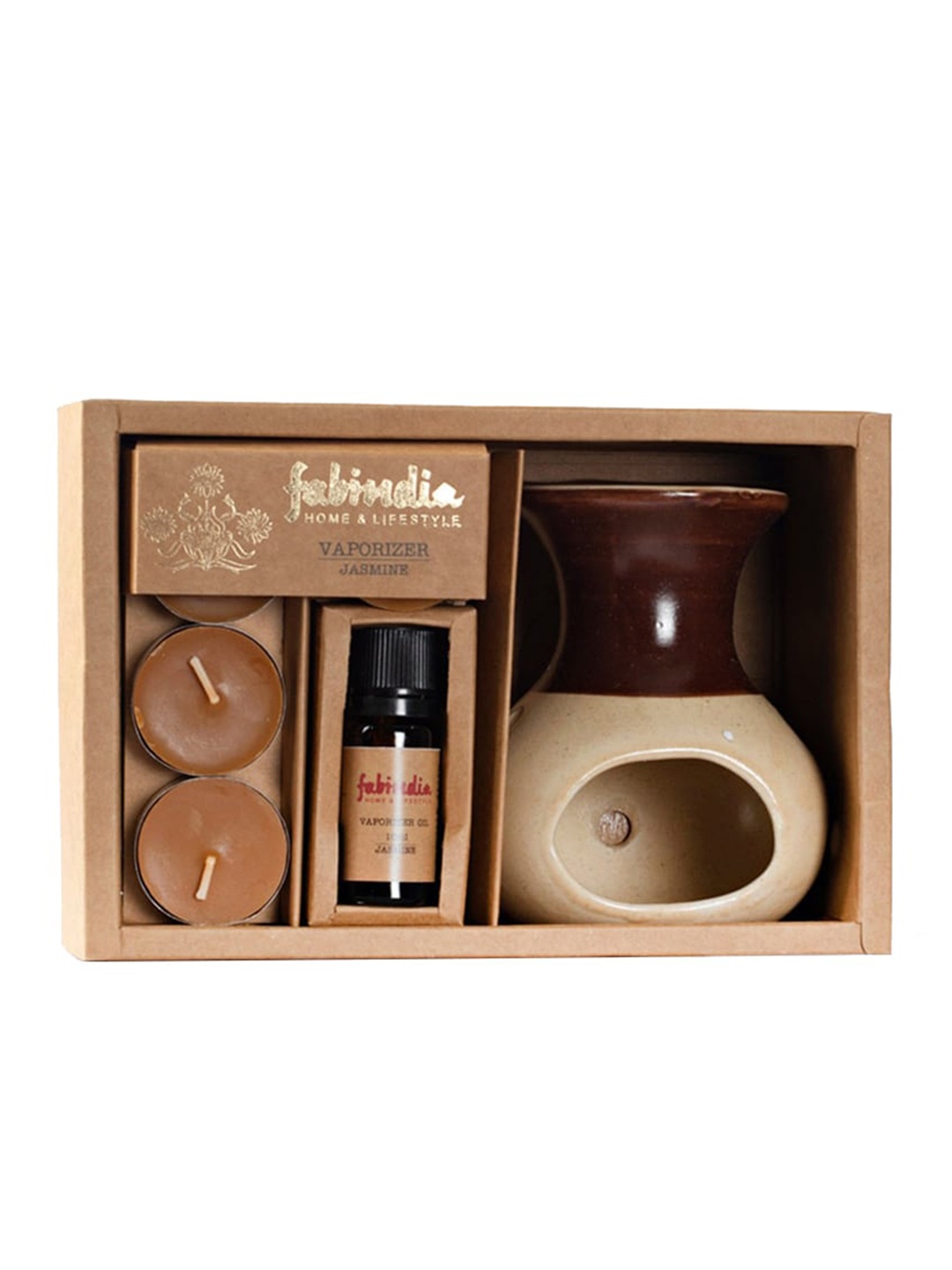 

Fabindia Ehit Brown Ceramic Aroma Oil Diffuser