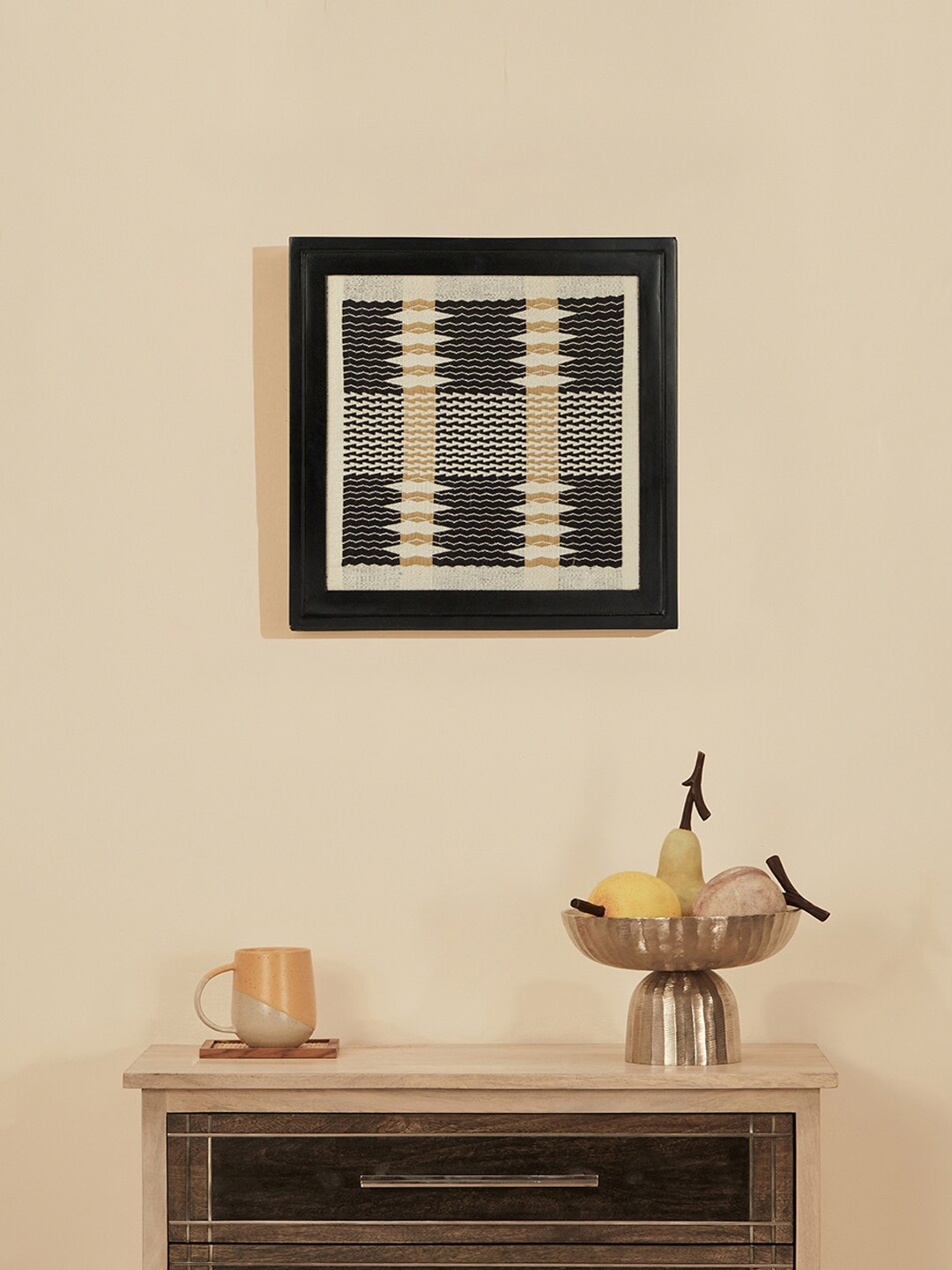 

Fabindia Kavir Black & Beige Wall Art with Frame