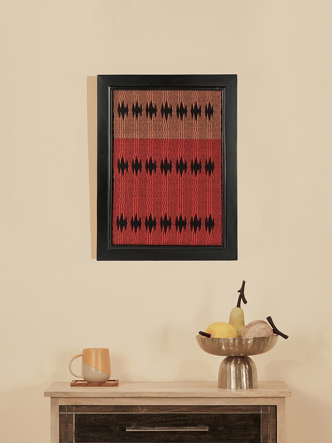 

Fabindia Kavir Red & Beige Abstract Pattern Wall Art