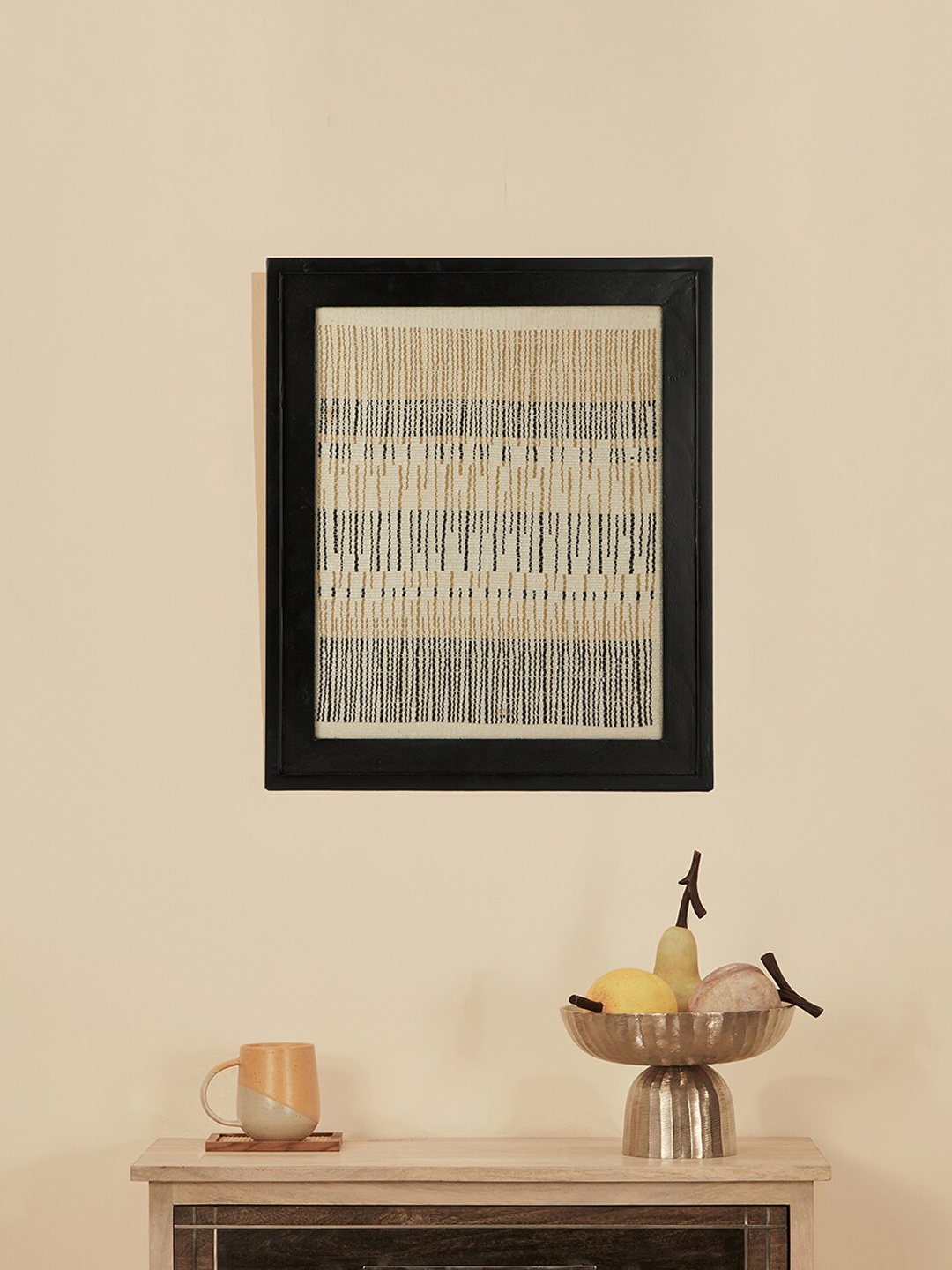 

Fabindia Kavir Beige & Black Abstract Framed Wall Art