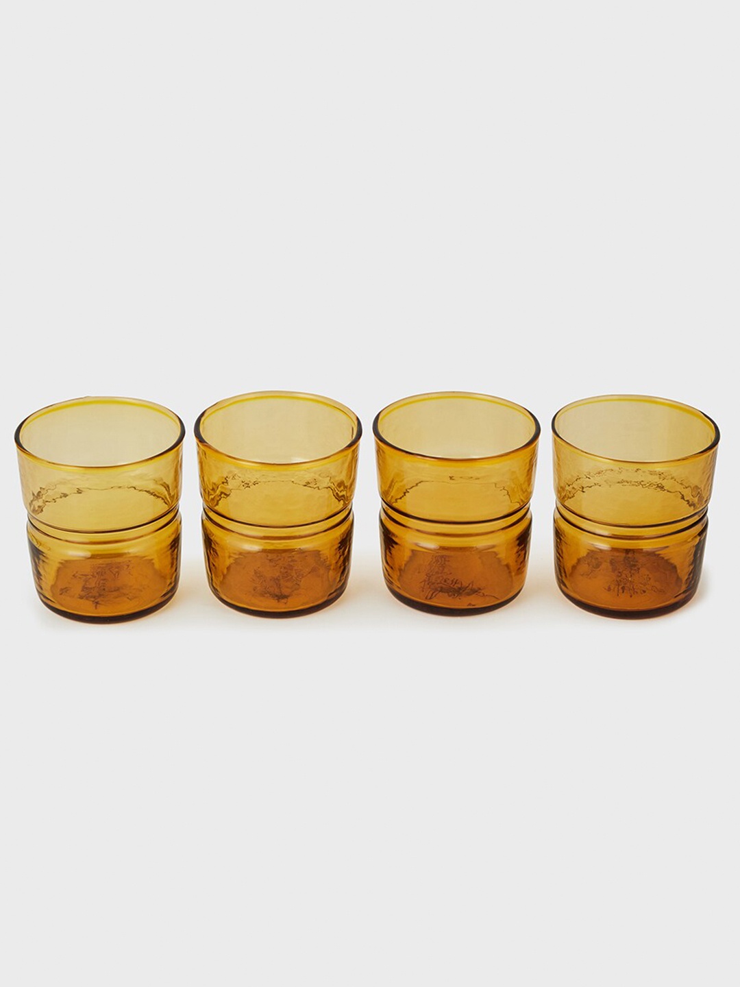

Fabindia Set Of 4 Yellow Jivita Drinking Glass