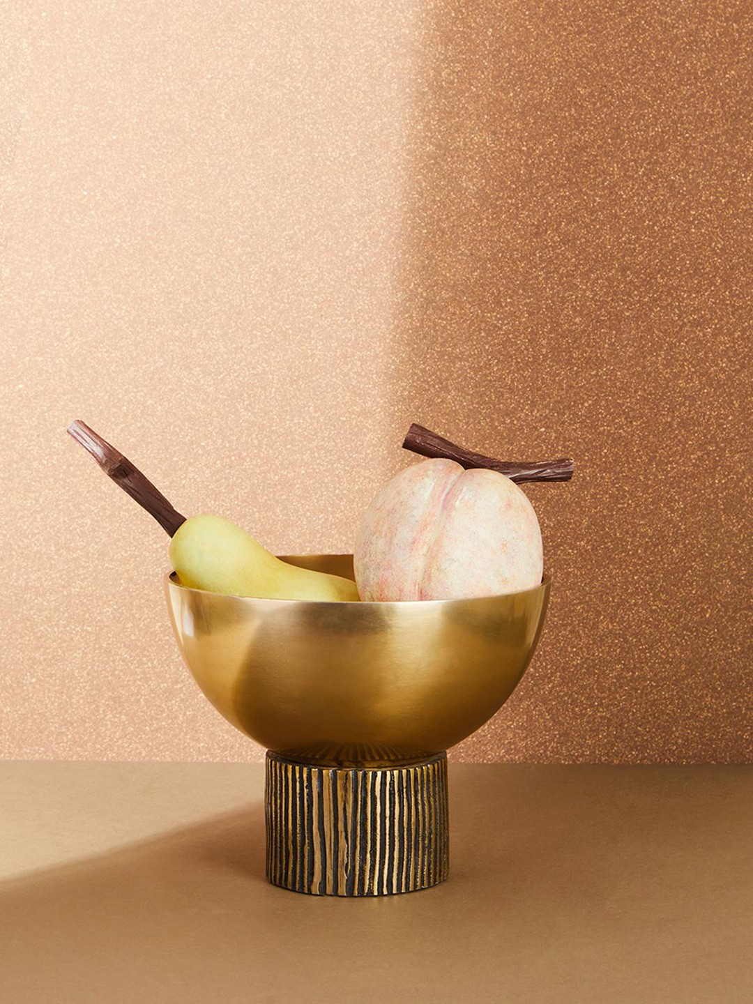 

Fabindia Inaaya Cream-Coloured Brass Antique Decorative Bowl