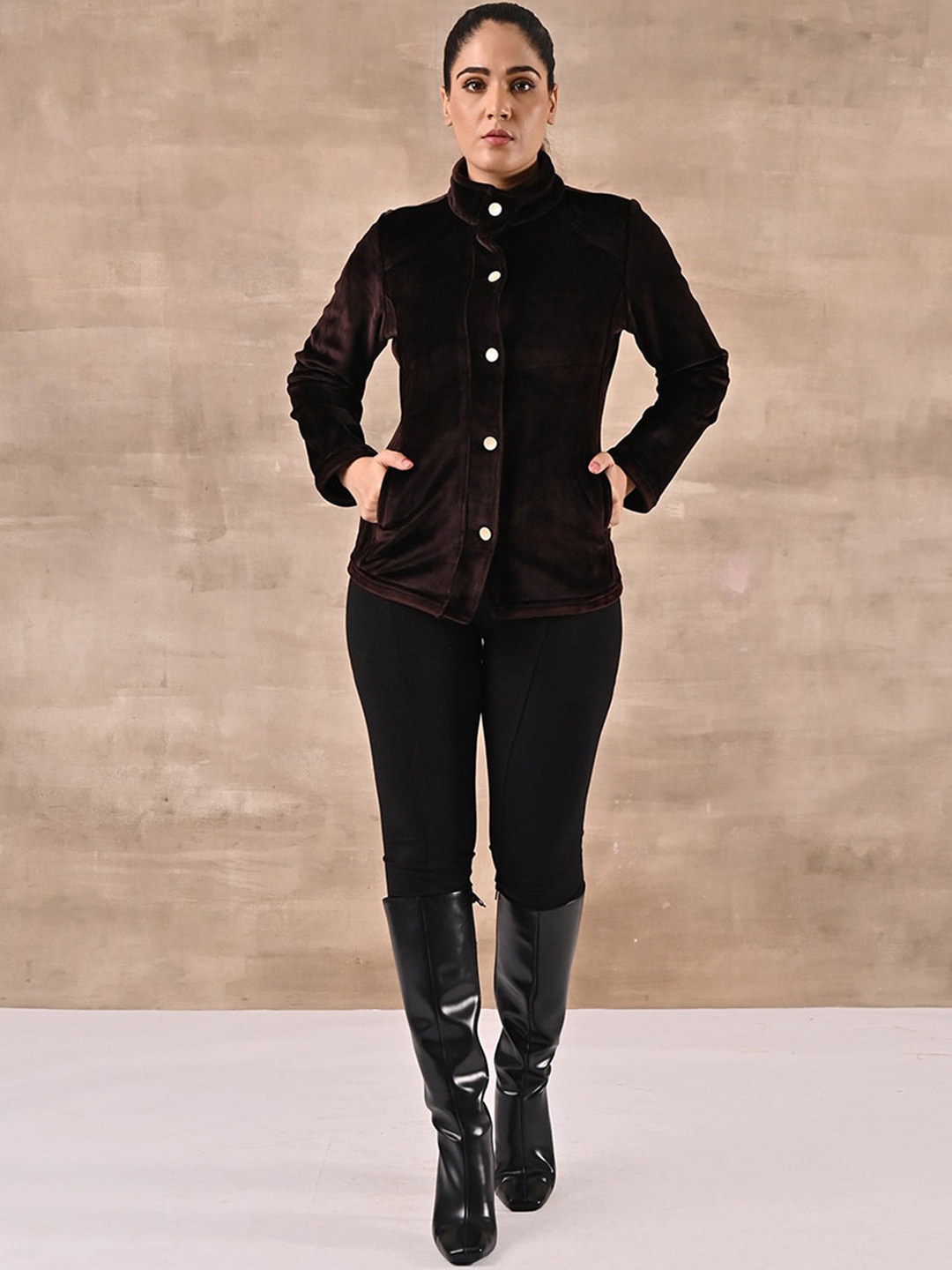 

Lakshita Women Tailored Jacket, Brown
