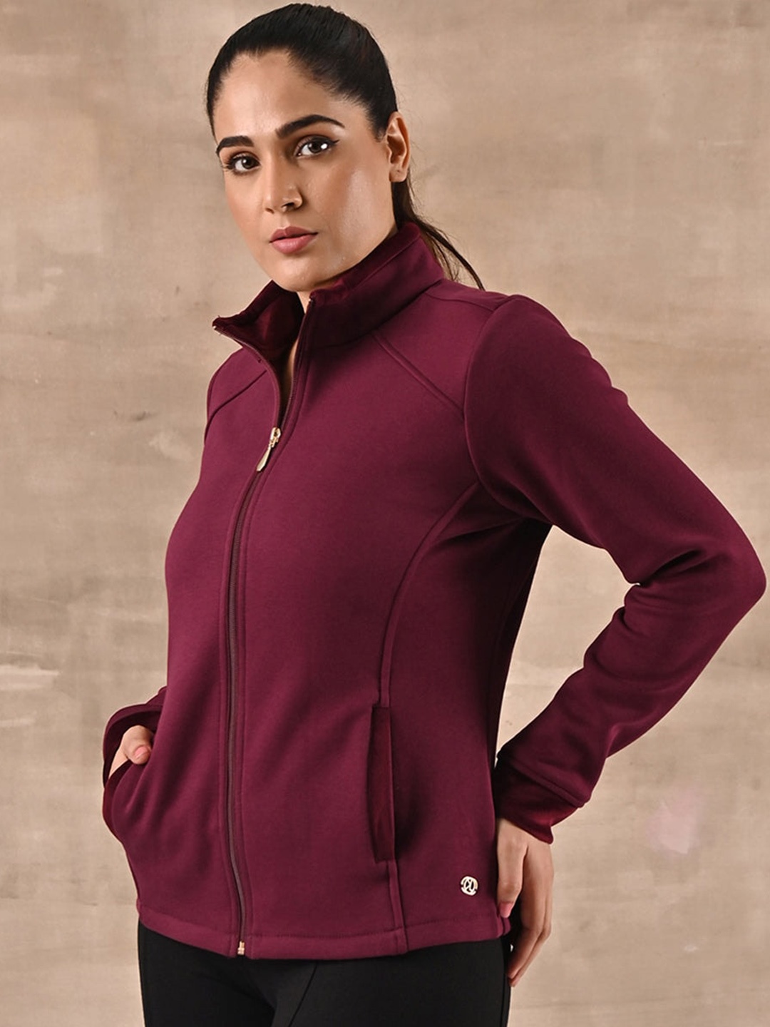 

Lakshita Women Open Front Jacket, Maroon