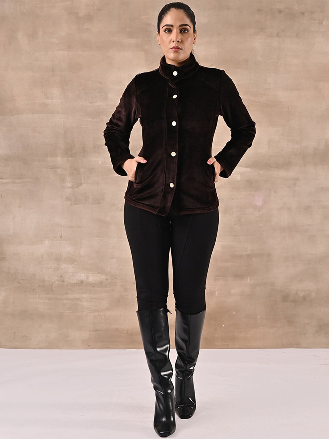 

Lakshita Women Tailored Jacket, Brown