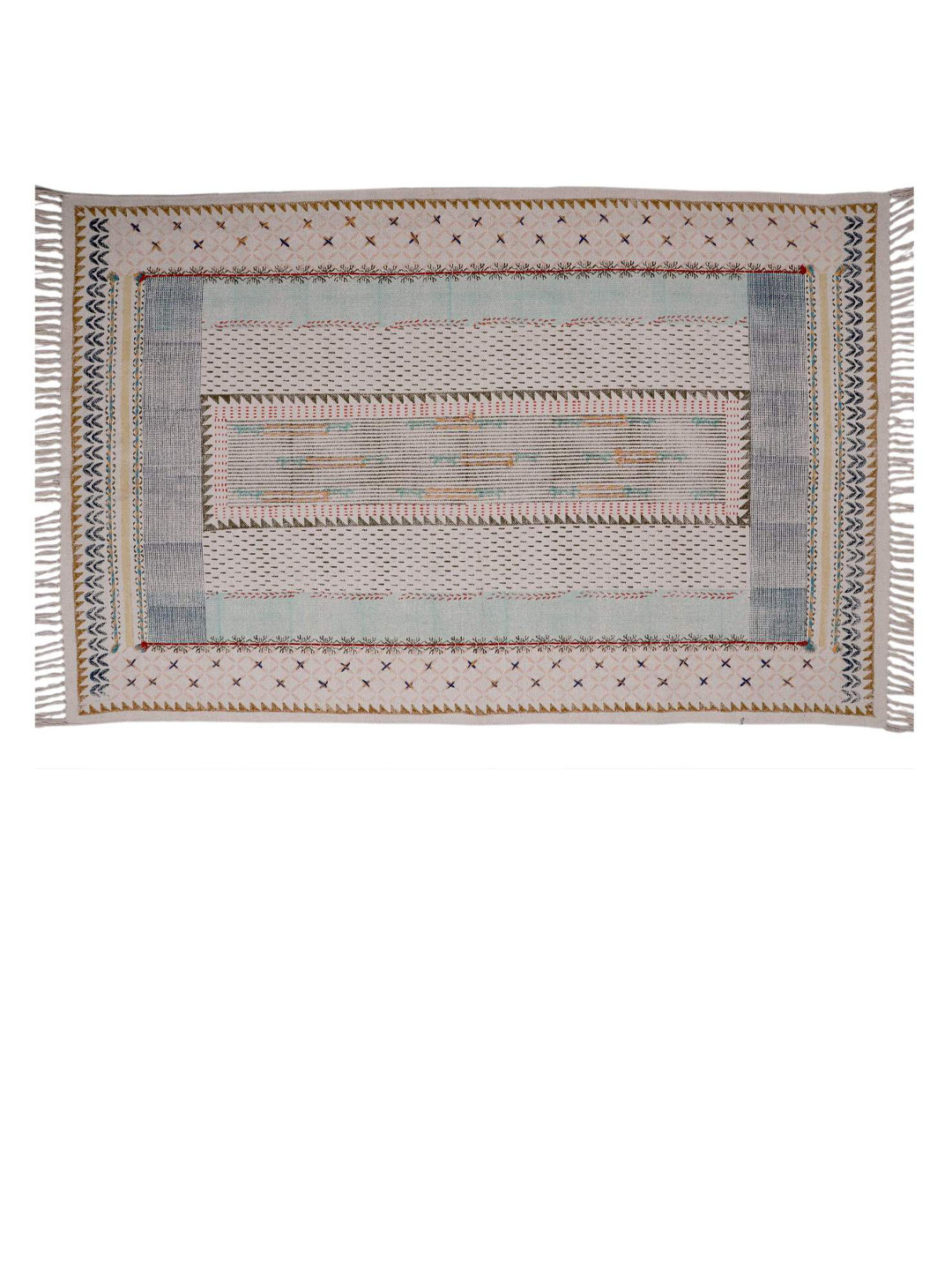 

Art Avenue Blue & Pink Ethnic Motifs Printed Cotton Carpet