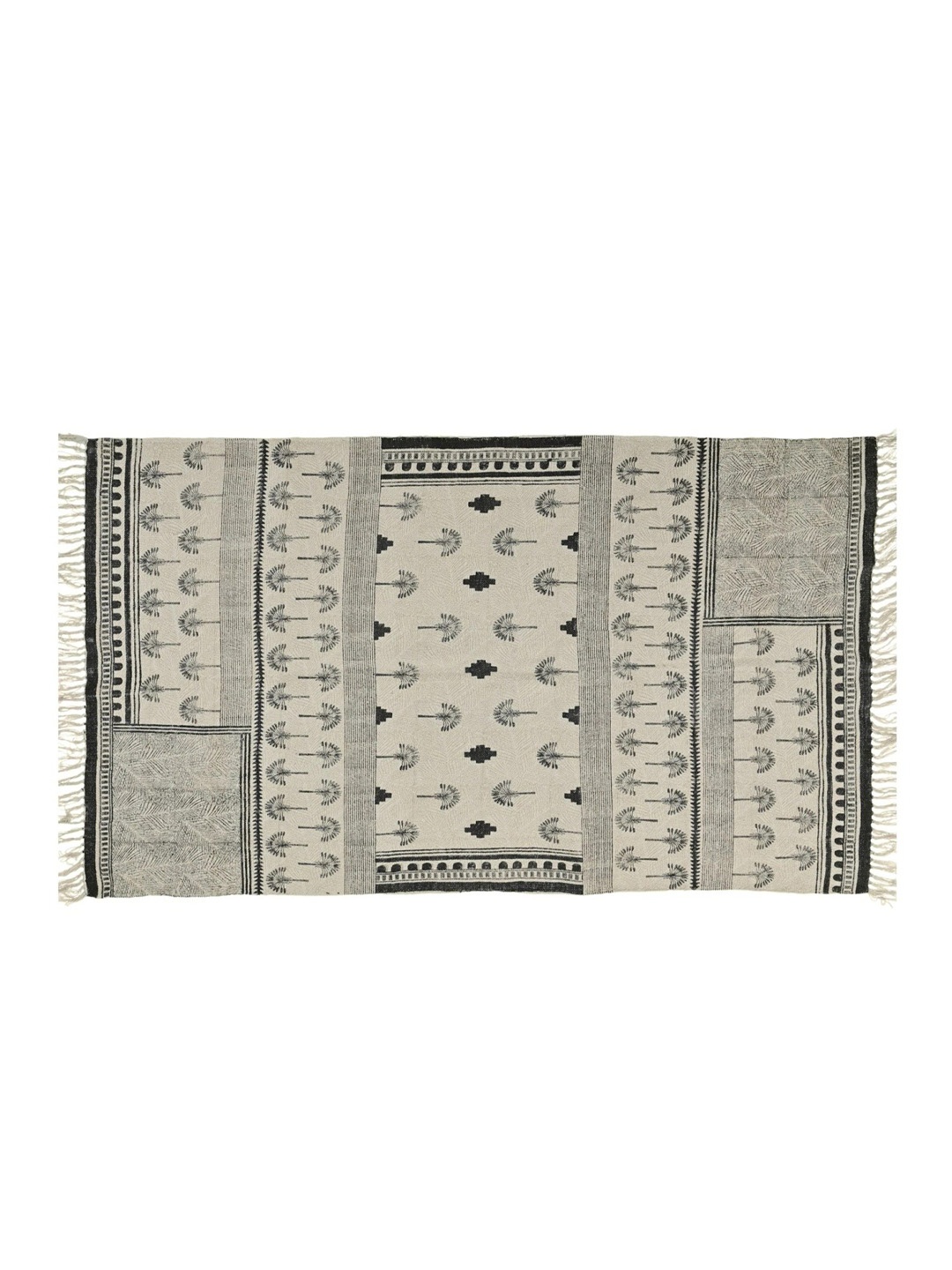 

Art Avenue Beige & Black Ethnic Motifs Printed Cotton Rectangular Carpet